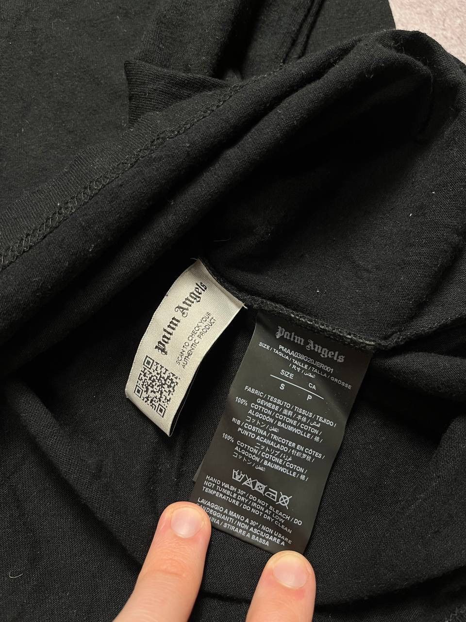 Palm Angels Palm Angels Sprayed Logo T-Shirt London Black/Blue Size US S / EU 44-46 / 1 - 7 Thumbnail