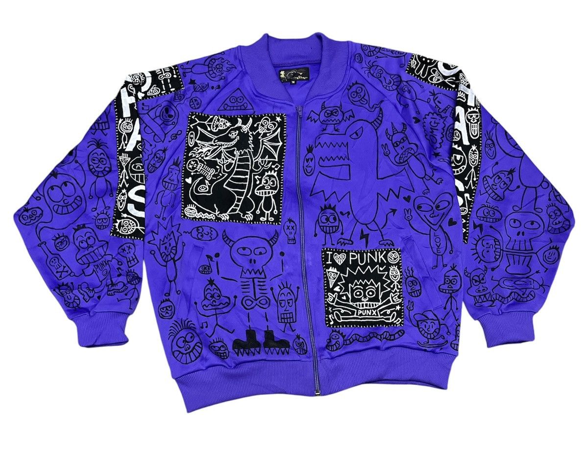 Seditionaries Punk doodle Design Bomber Jacket Size US M / EU 48-50 / 2 - 4 Thumbnail