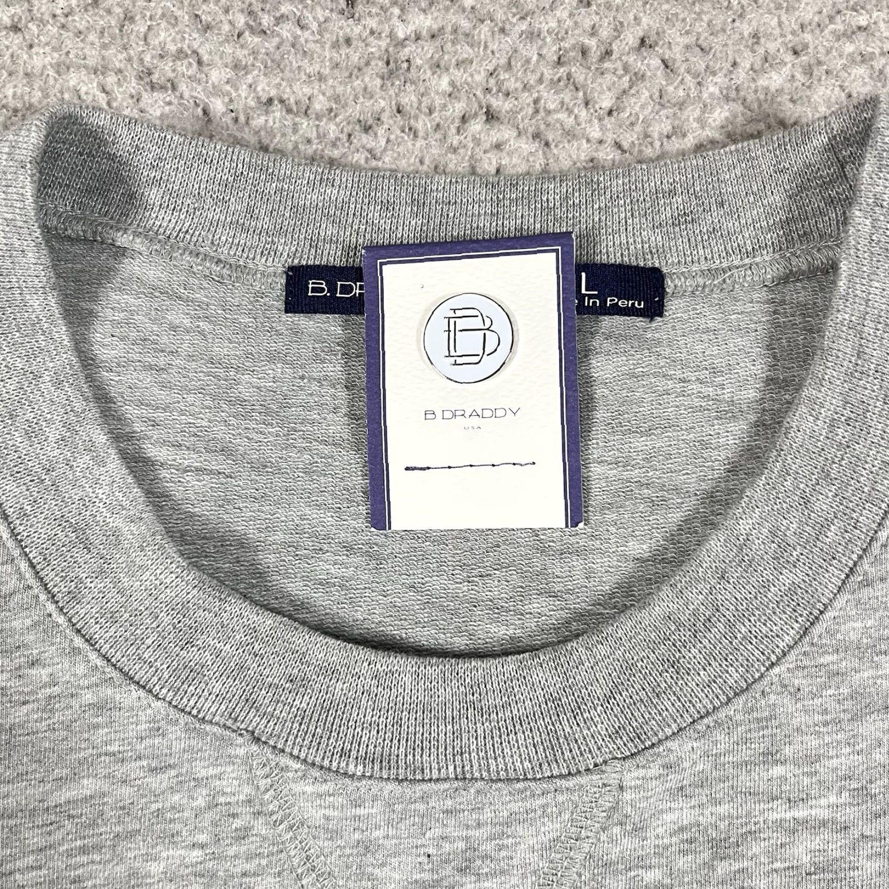 Vintage B Draddy Sweatshirt Mens L Gray Crewneck Pullover Golf Pockets Size US L / EU 52-54 / 3 - 3 Thumbnail