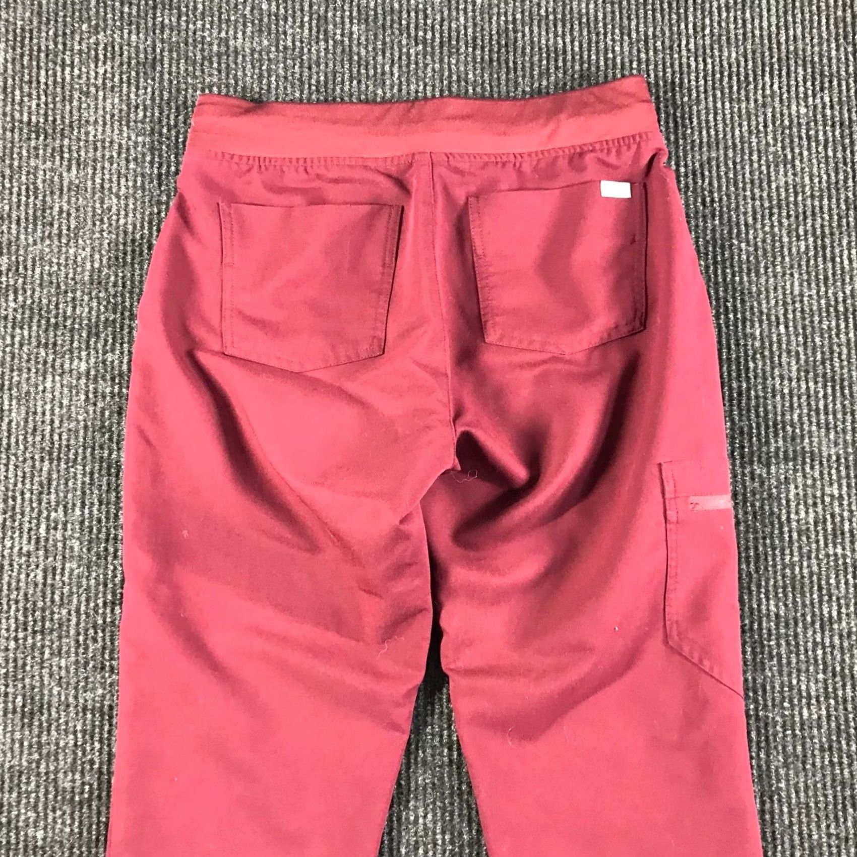 Vintage FIGS Zamora Jogger Scrub Pants - Womens S - Burgundy Maroon Technical Size 28" / US 6 / IT 42 - 5 Thumbnail