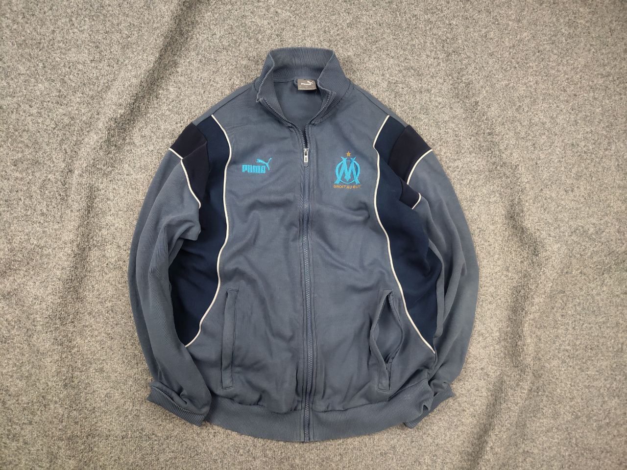 Puma Vintage Puma x Olympique Marseille Logo Zip track Jacket Size US L / EU 52-54 / 3 - 2 Thumbnail