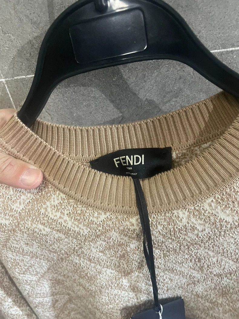 Fendi Fendi Wool Sweater with 3D Pattern Size US L / EU 52-54 / 3 - 2 Thumbnail