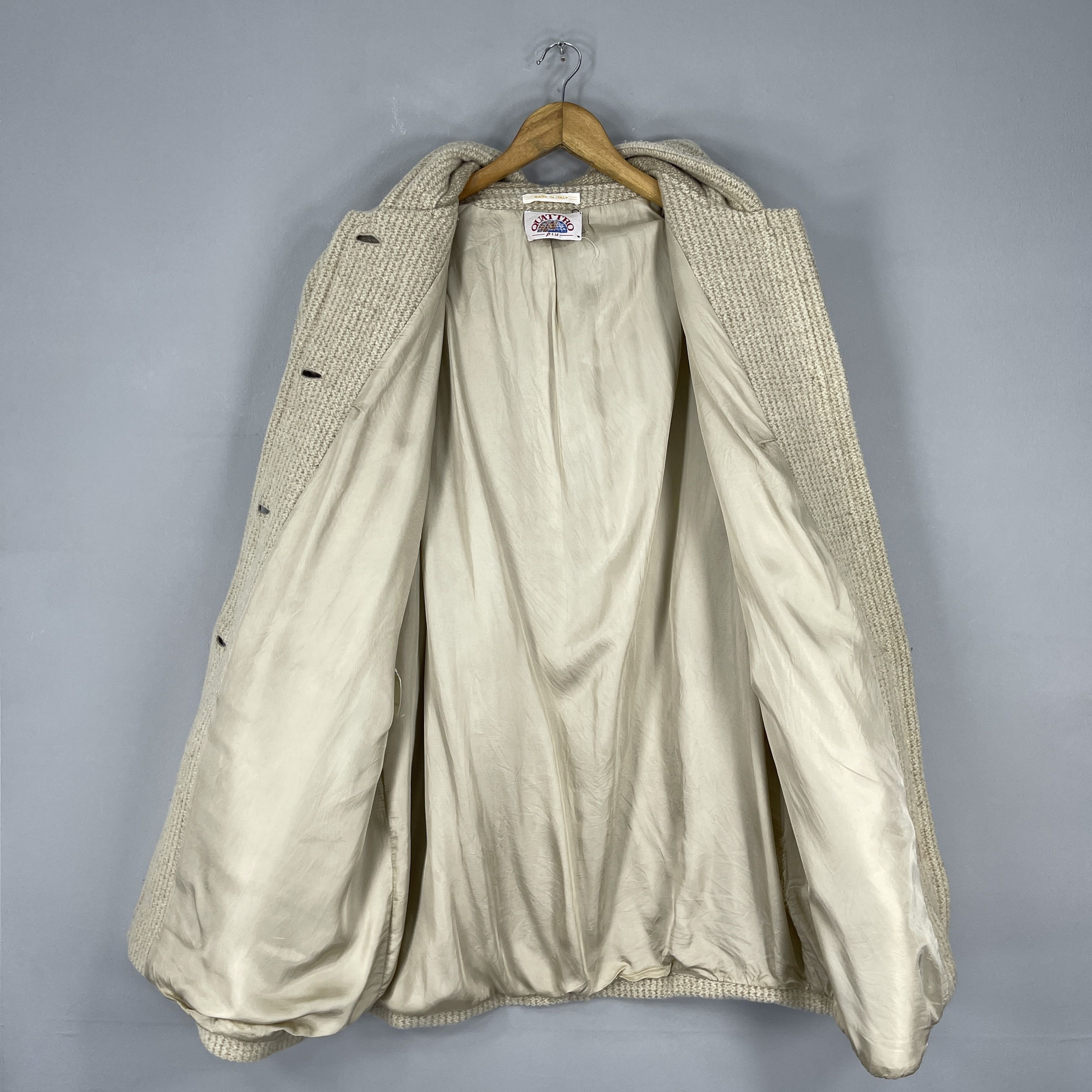 Japanese Brand Vintage 1990s QUATTRO PIU Heavy Knitted Long Coat Size US L / EU 52-54 / 3 - 5 Thumbnail