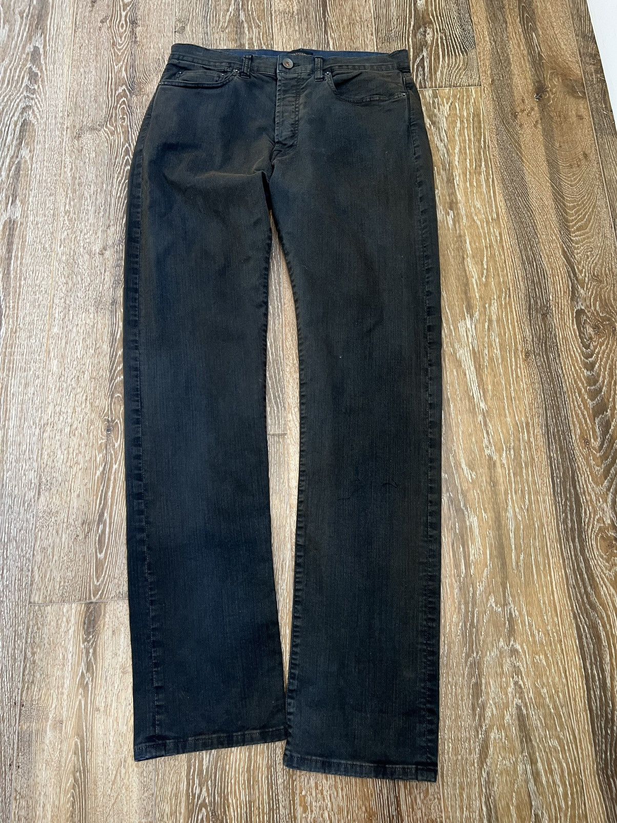 Schaeffers Garment Hotel OIL DYED COATED ITALIAN TWILL 103 JEANS Size US 35 - 1 Thumbnail