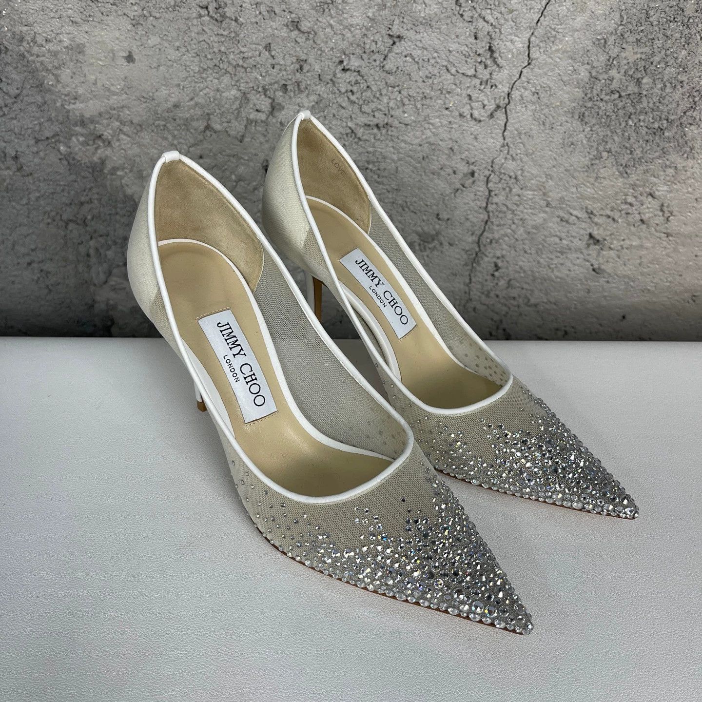 Jimmy Choo Jimmy Choo Tulle Crystal Heels 36.5 99 New Size US 6 / IT 36 - 1 Thumbnail