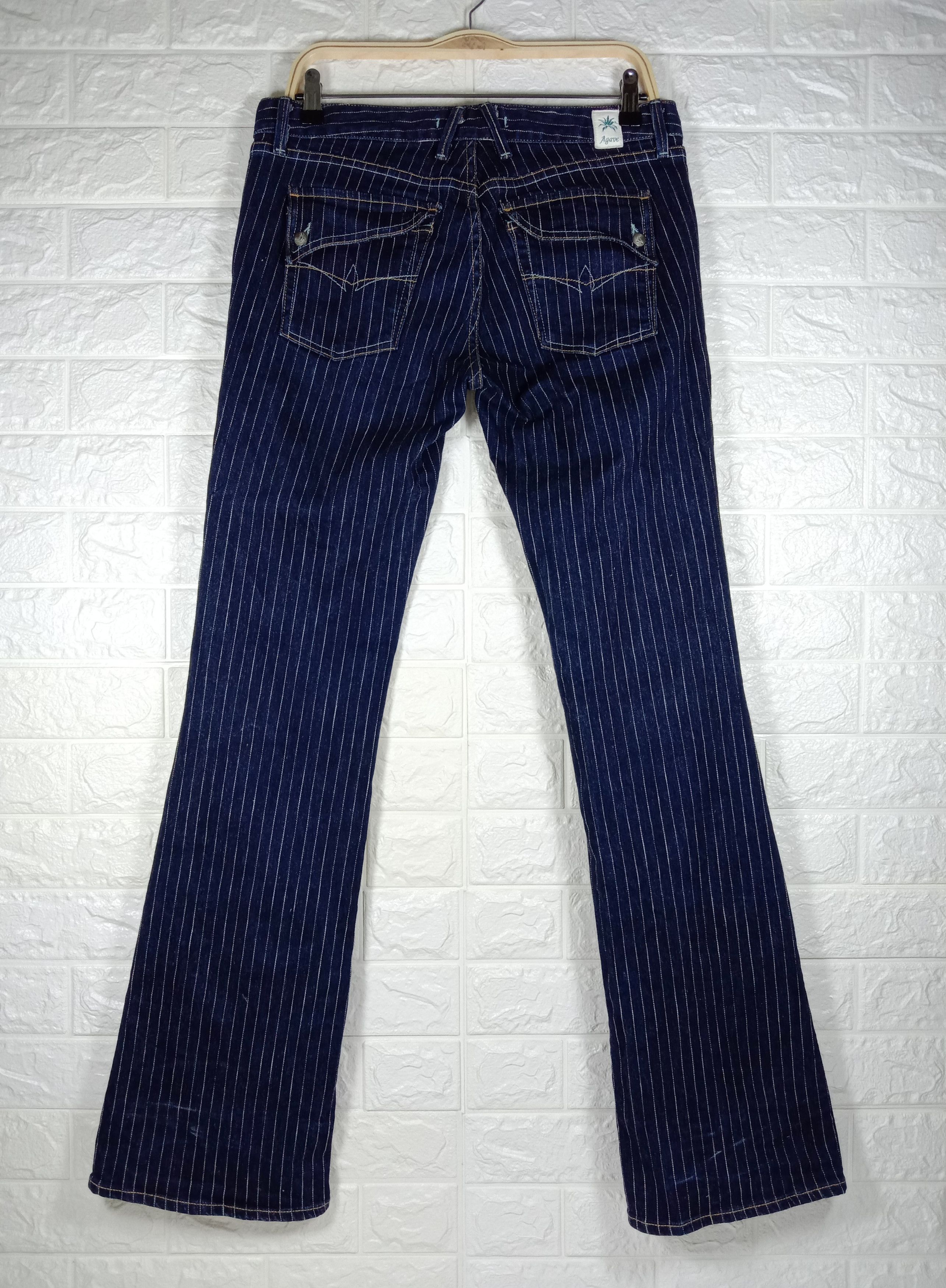 Agave Vintage Agave Hickory Striped Flare Jeans Slim Boot Denim Size 30" / US 8 / IT 44 - 5 Thumbnail