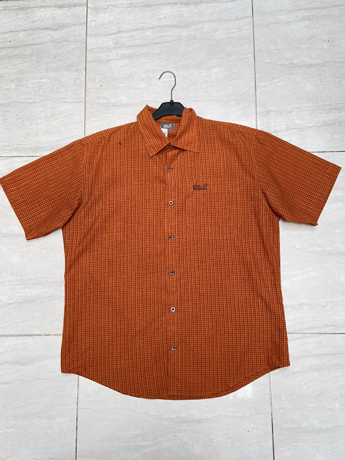 Jack Wolfskin Jack Wolfskin Orange Short Shirt Size US XXL / EU 58 / 5 - 7 Thumbnail