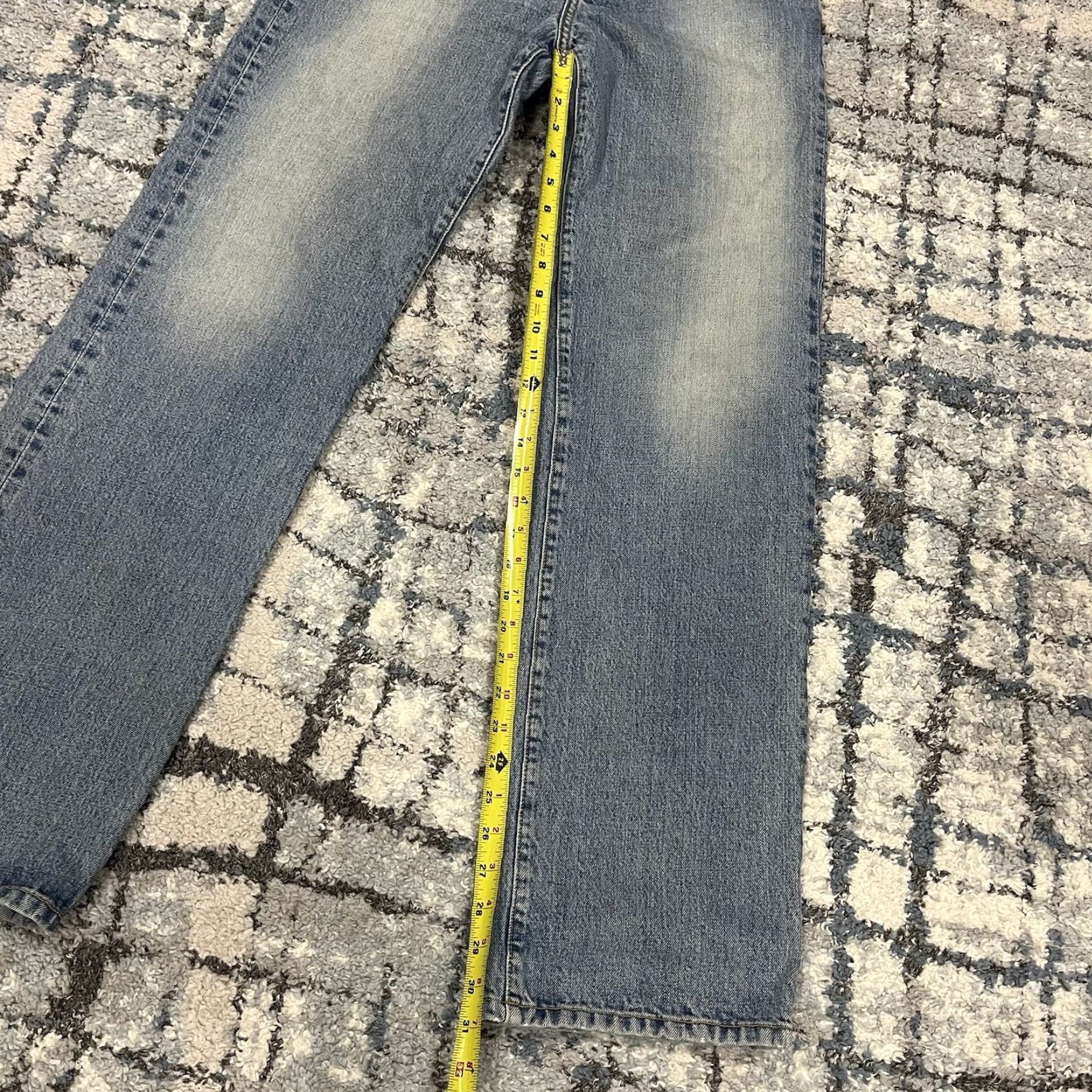 Lucky Brand Lucky Brand Jeans Dungarees Men 32 Light Blue Straight Leg 5-Pocket Denim Cotton USA Mexico Regular Medium Wash Vintage No (Zip) Size US 32 / EU 48 - 5 Thumbnail