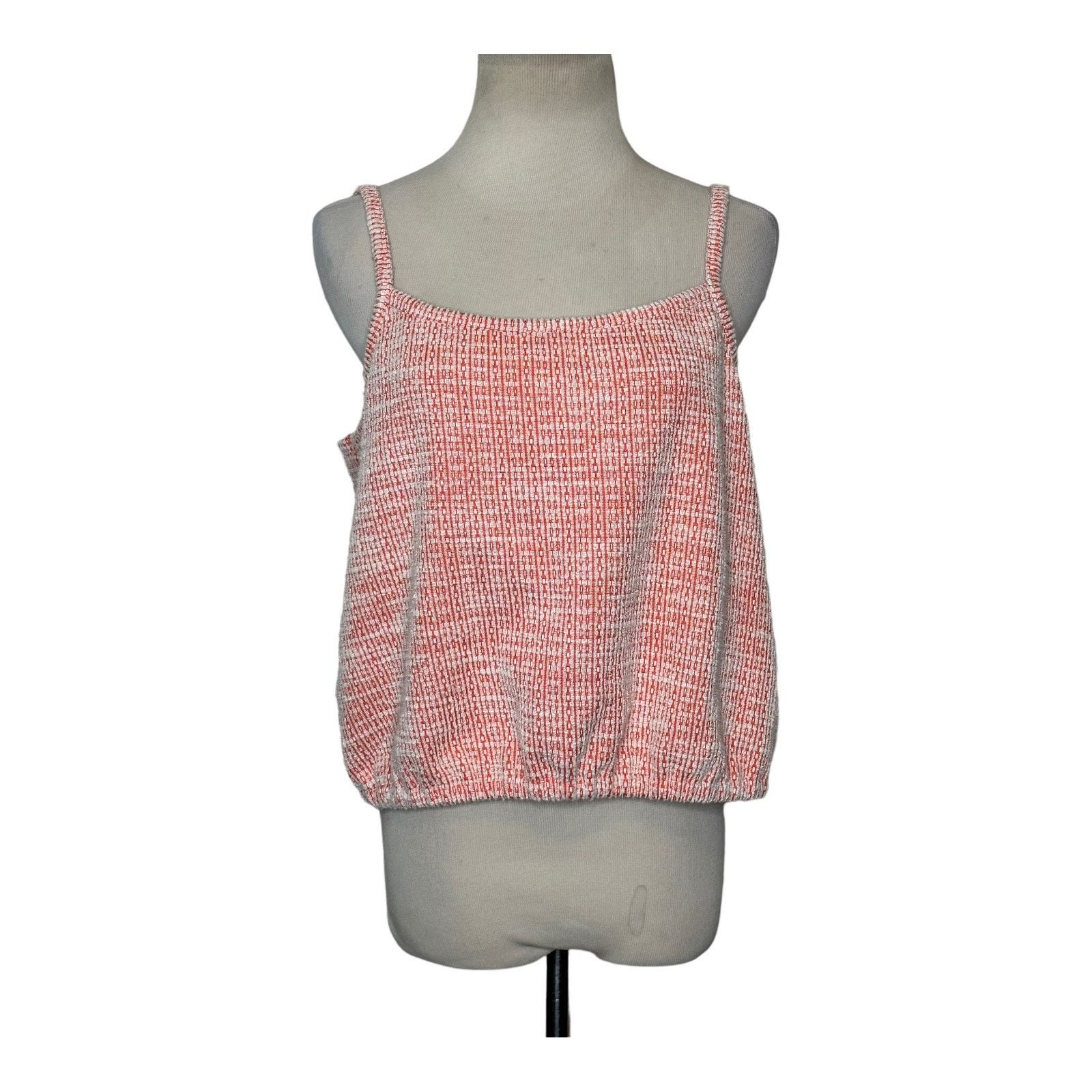 Loft Loft orange textured fabric cami tank top size M Size M / US 6-8 / IT 42-44 - 7 Thumbnail