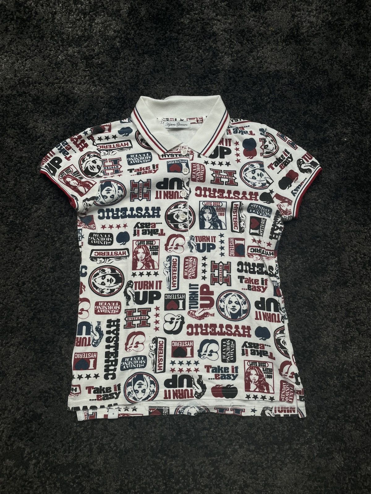 Hysteric Glamour × Japanese Brand × Vintage Hysteric Glamour Japan Poloshirt Y2K Vintage Archive Opium Size US S / EU 44-46 / 1 - 1 Thumbnail