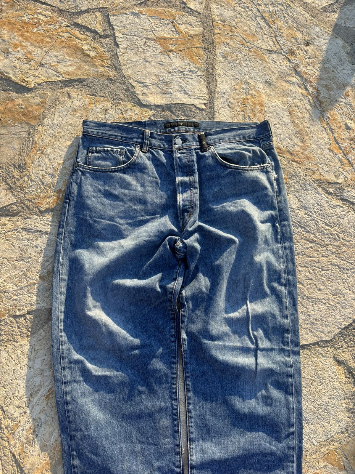 Japanese Brand × Stone Island × Vintage 90s Vintage Stone Island Jeans Denim Pants Rare S.I Wideleg Size US 38 / EU 54 - 8 Thumbnail
