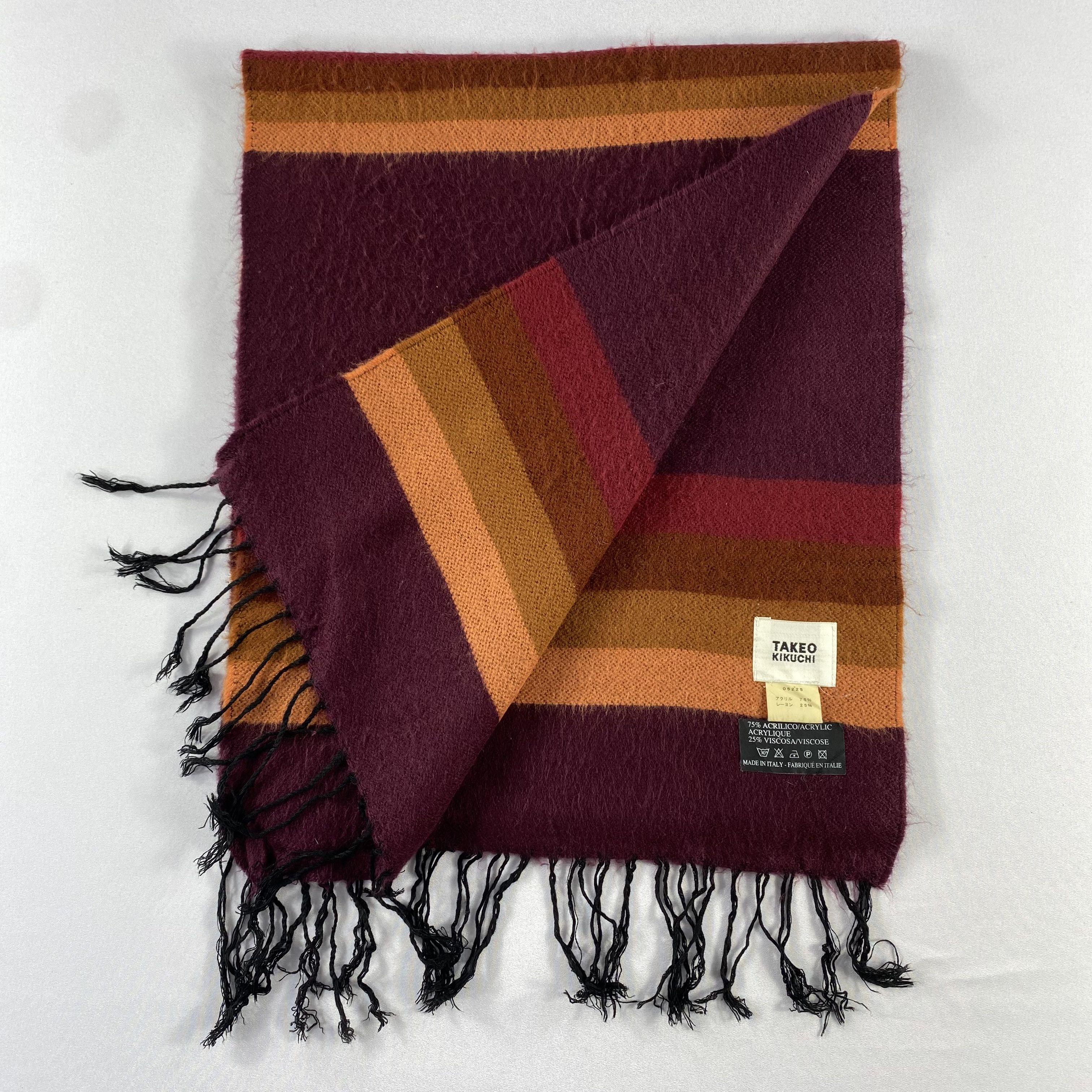 Takeo Kikuchi Takeo Kikuchi Stripe Scarf Neck Wrap Muffler Size ONE SIZE - 4 Thumbnail