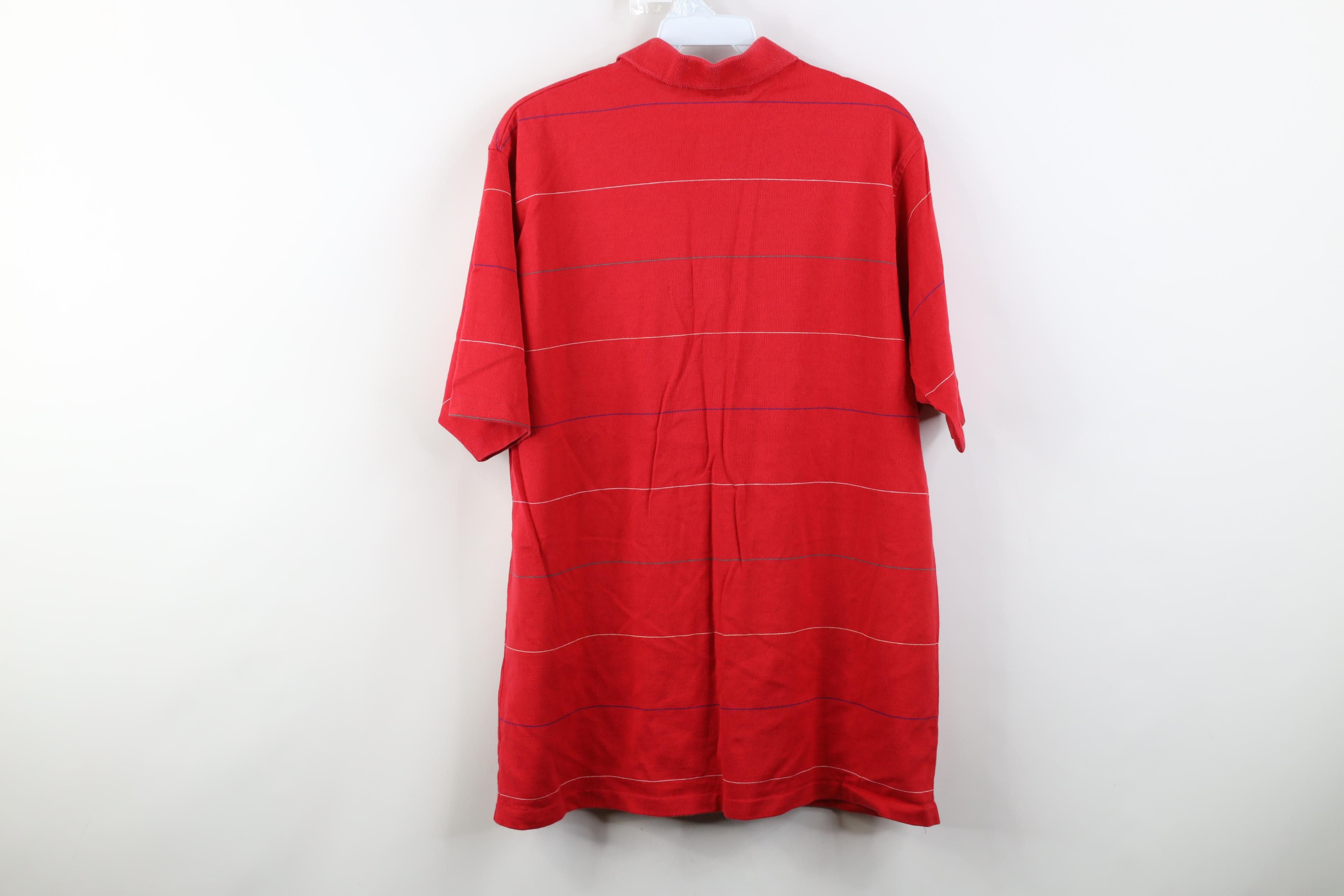 Vintage Vintage 90s Streetwear Ribbed Knit Golf Polo Shirt USA Size US L / EU 52-54 / 3 - 11 Thumbnail