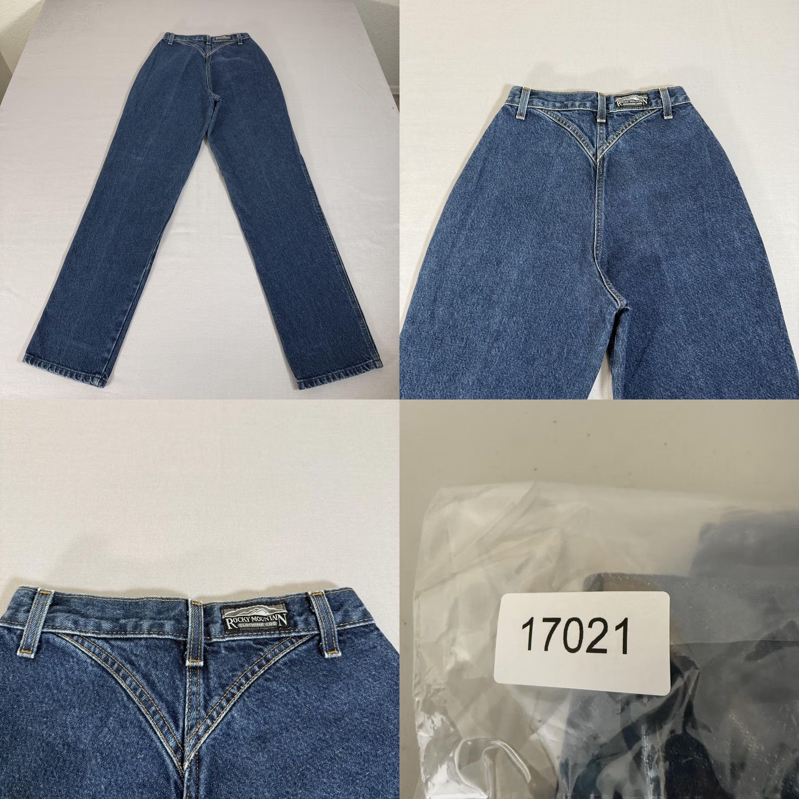 Vintage Rocky Mountain Jeans Womens 6 Blue Bare Back Slim Fit Denim Pants Western 90s Size 28" / US 6 / IT 42 - 9 Thumbnail