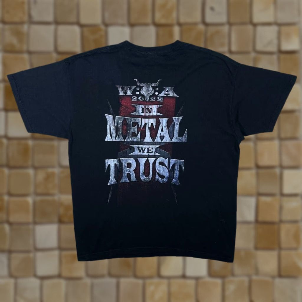 Fruit Of The Loom Wacken 2022 "In Metal We Trust" Heavy Metal Rock Punk Music Festival T-Shirt XL Men Black Graphic print front back XL T-Shirt Mens Size US XL / EU 56 / 4 - 1 Thumbnail