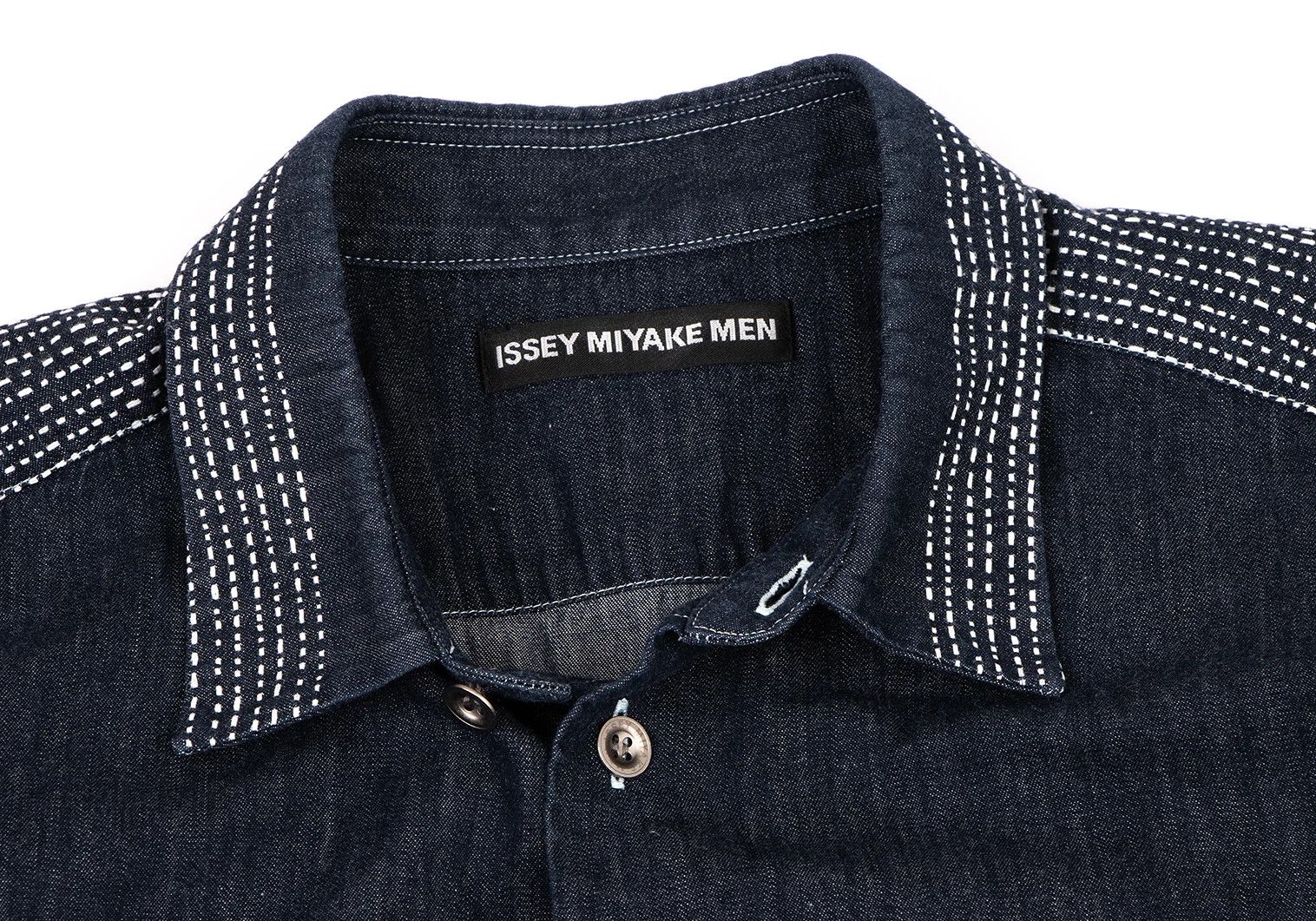 Issey Miyake Cotton Stitch Denim Shirt in Indigo Size US S / EU 44-46 / 1 - 5 Thumbnail