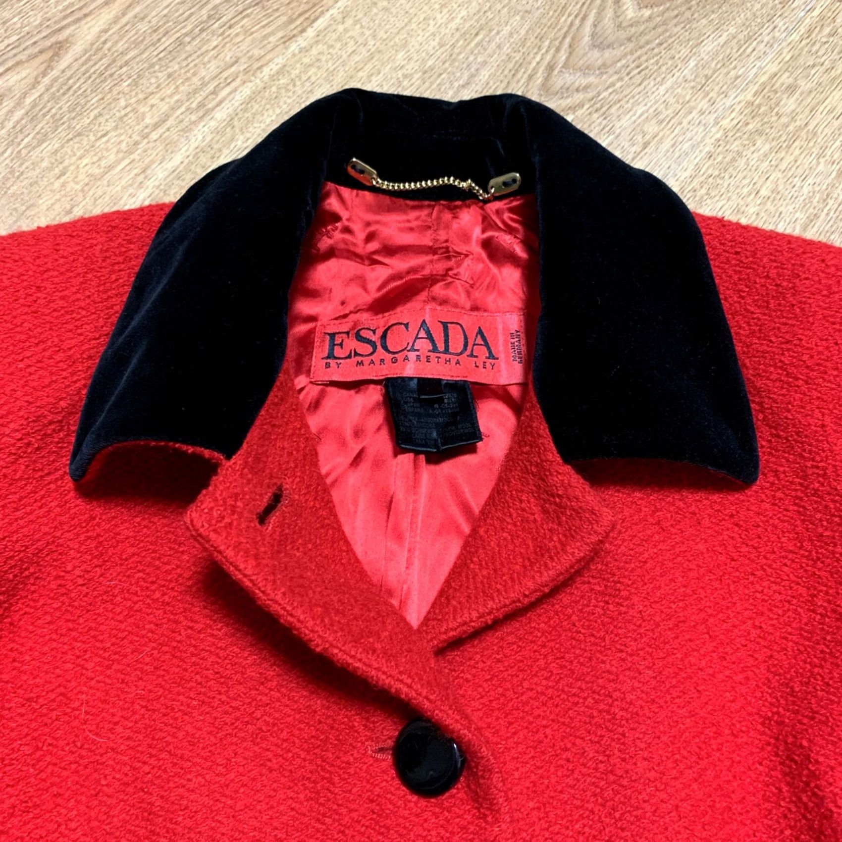 Escada VINTAGE Escada Jacket Women Wool Red M Size M / US 6-8 / IT 42-44 - 4 Thumbnail