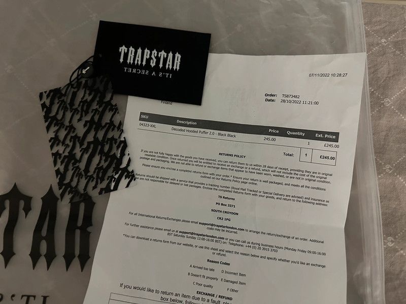 Trapstar London Trapstar Decoded 2.0 Hooded Puffer - Black Black Size US XXL / EU 58 / 5 - 8 Thumbnail
