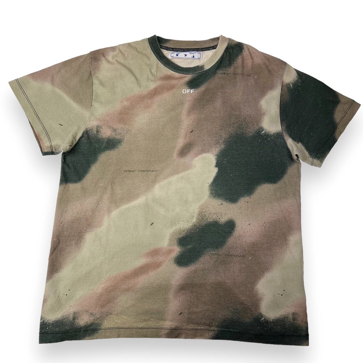 Off-White Off-White Spray Camo Stencil Arrows T Shirt Size US XL / EU 56 / 4 - 2 Thumbnail