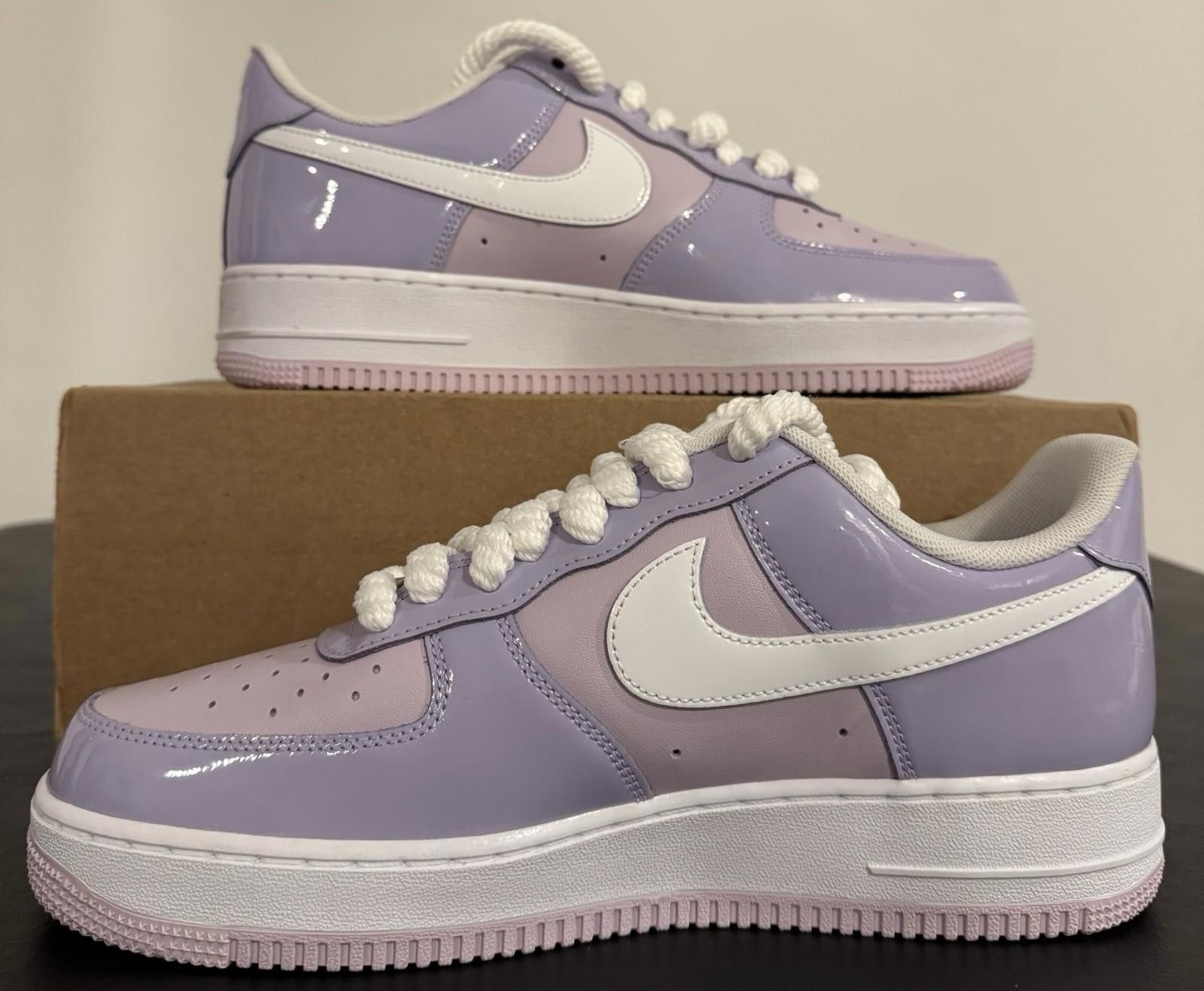 Nike Nike Air Force 1 Low '07 LV8 Hydrangeas Patent Lavender M9.5 Size US 9.5 / EU 42-43 - 3 Thumbnail
