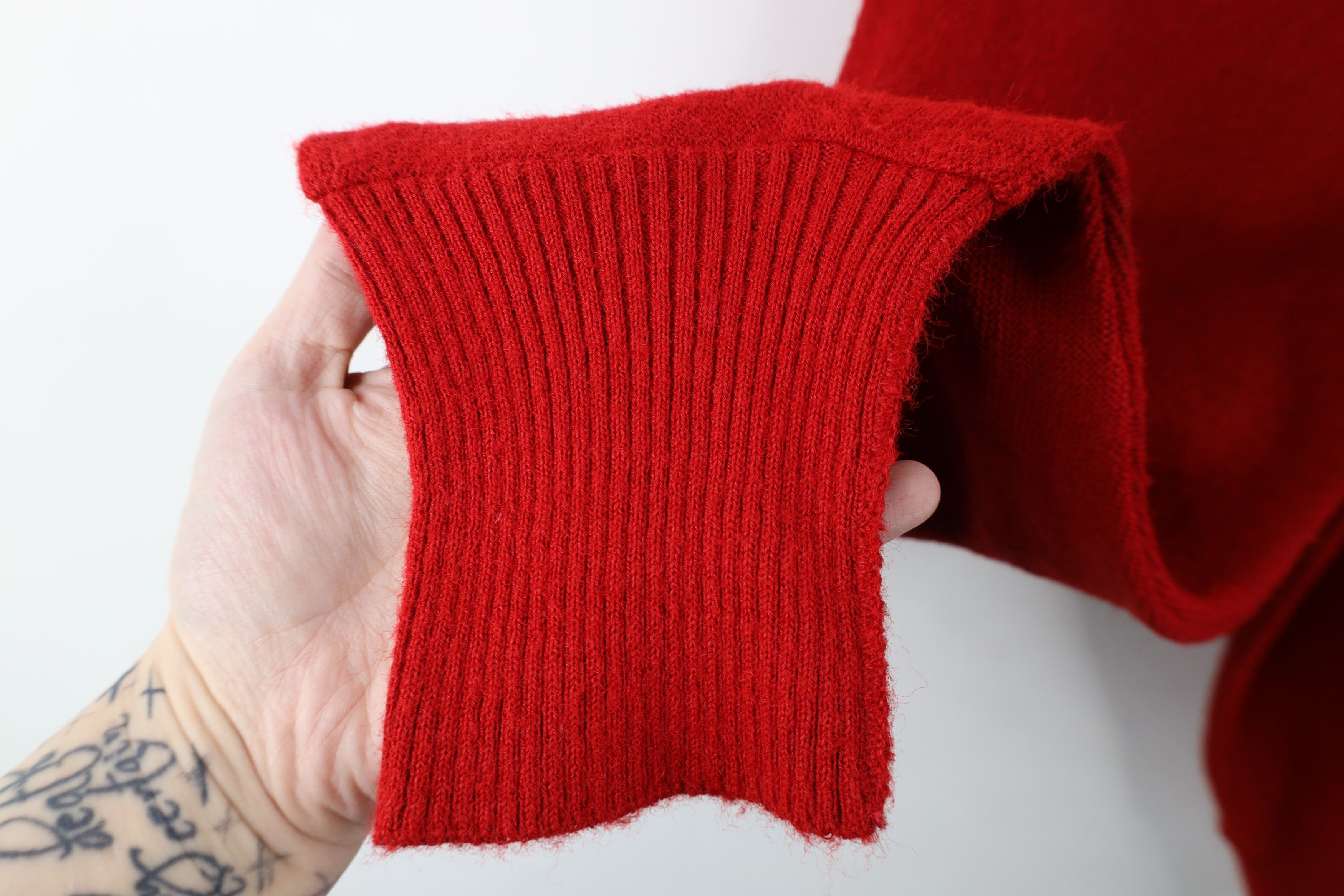 Vintage Vintage 70s Streetwear Faded Blank Knit Cardigan Sweater USA Size US L / EU 52-54 / 3 - 6 Thumbnail