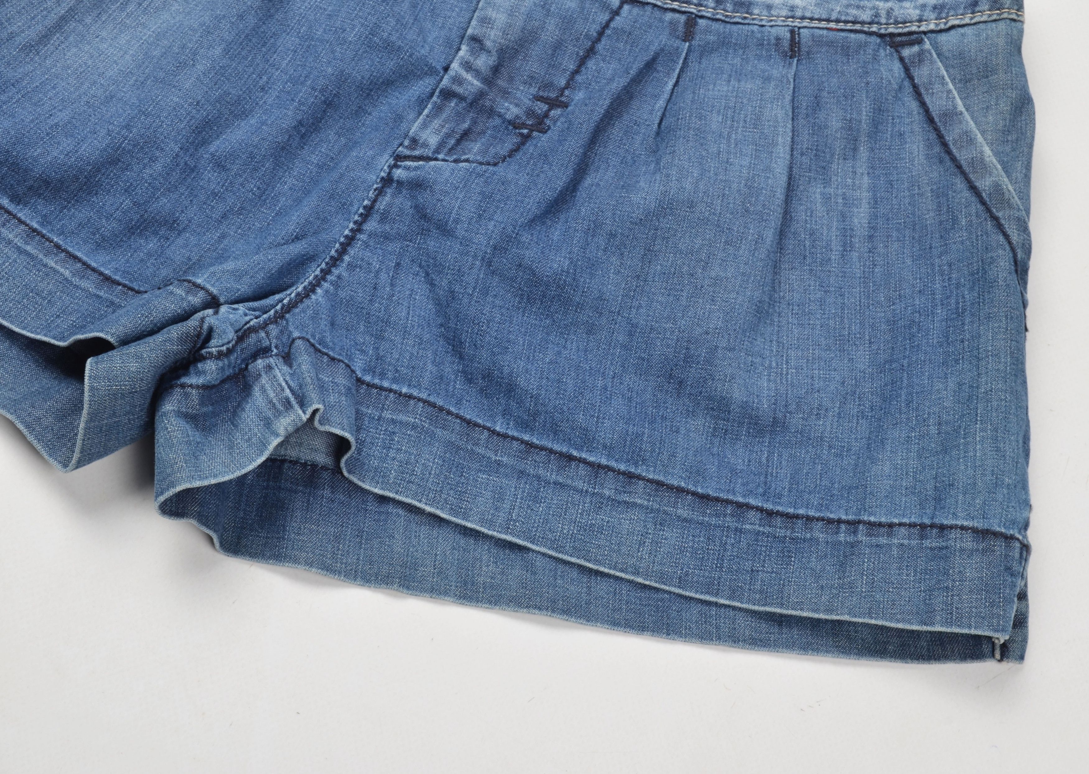 Designer × Miss Sixty Miss Sixty Y2K Coquette Blue Denim Ducky Hot Pants Shorts Size 29" - 6 Thumbnail