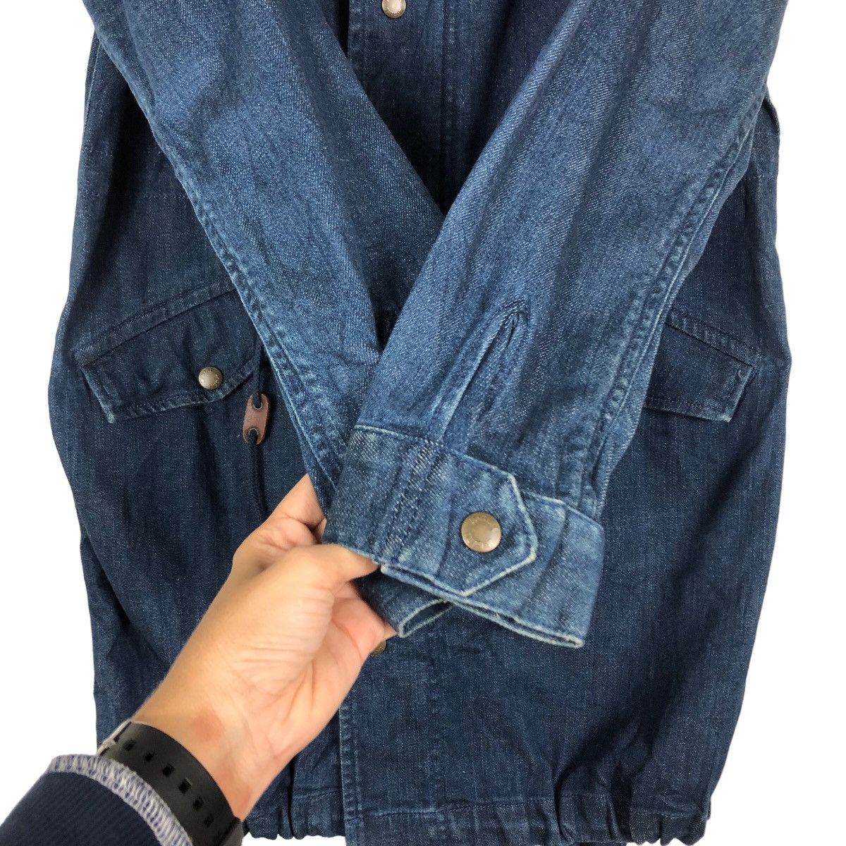 Japanese Brand 🔥Fish Tail Denim Parka Jacket X-Girl Japan Bondage Biker Size US M / EU 48-50 / 2 - 16 Thumbnail