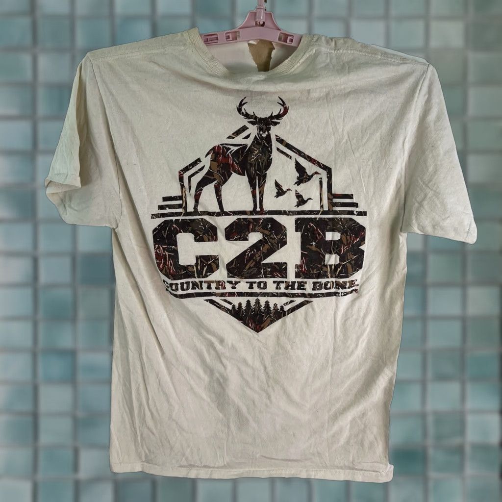 Bones Country to the Bone T-Shirt Mens Size M Beige Size US M / EU 48-50 / 2 - 1 Thumbnail