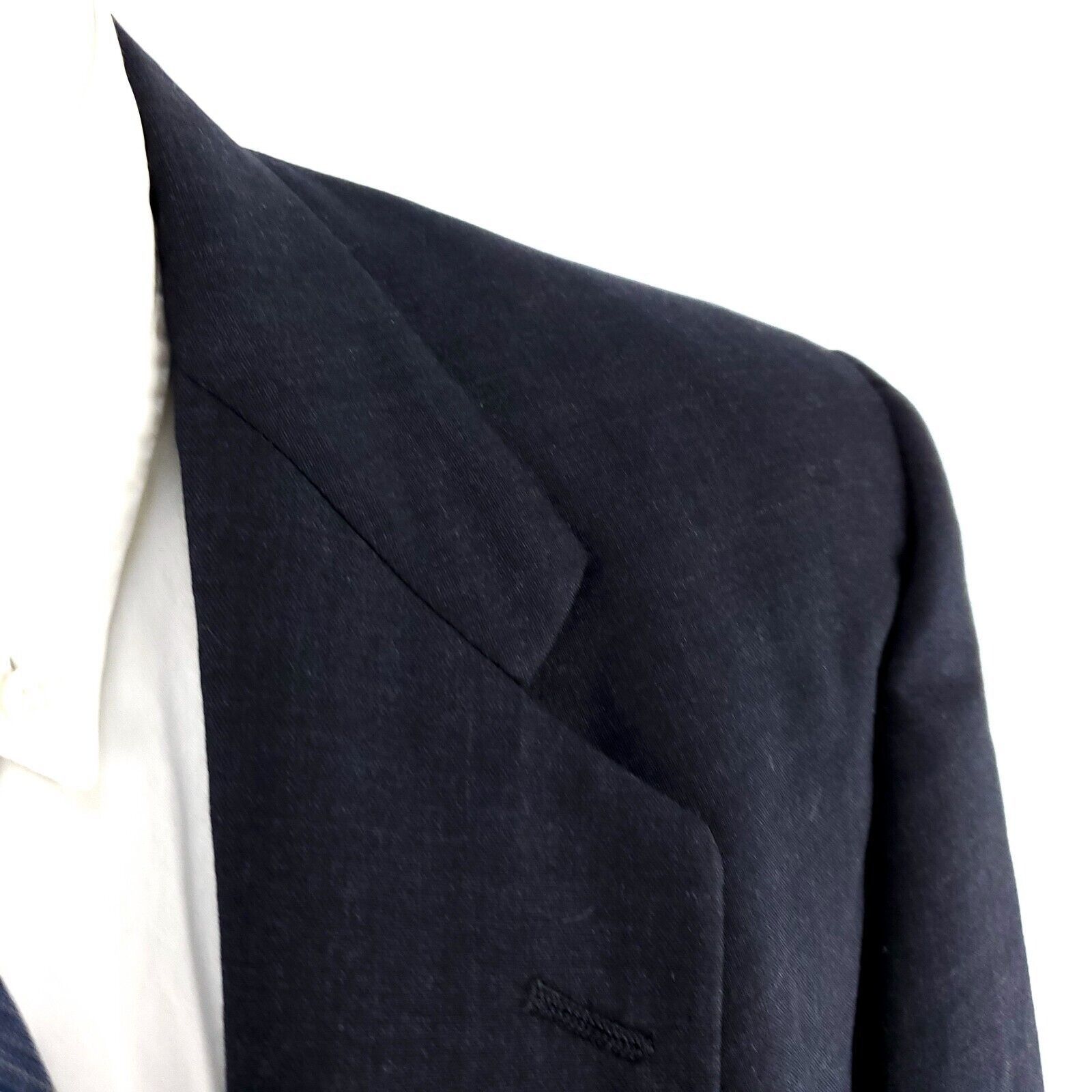 Hart Schaffner Marx Hart Schaffner Marx Wool 2 Button Blazer 40L Blue Size 40L - 2 Thumbnail