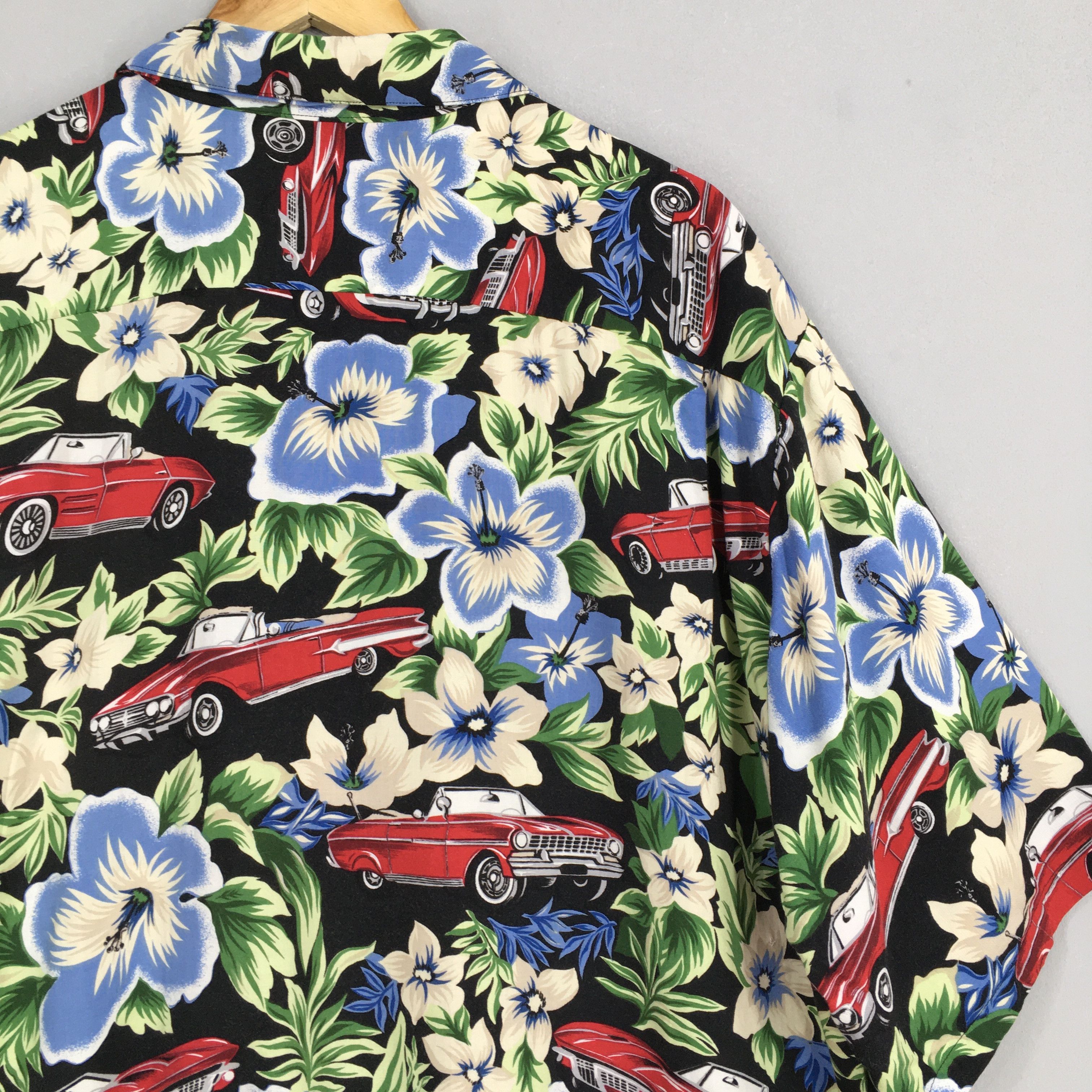 Reyn Spooner Vintage Reyn Spooner Joe Kealoha Floral Old Car Graphic Size US XXL / EU 58 / 5 - 7 Thumbnail