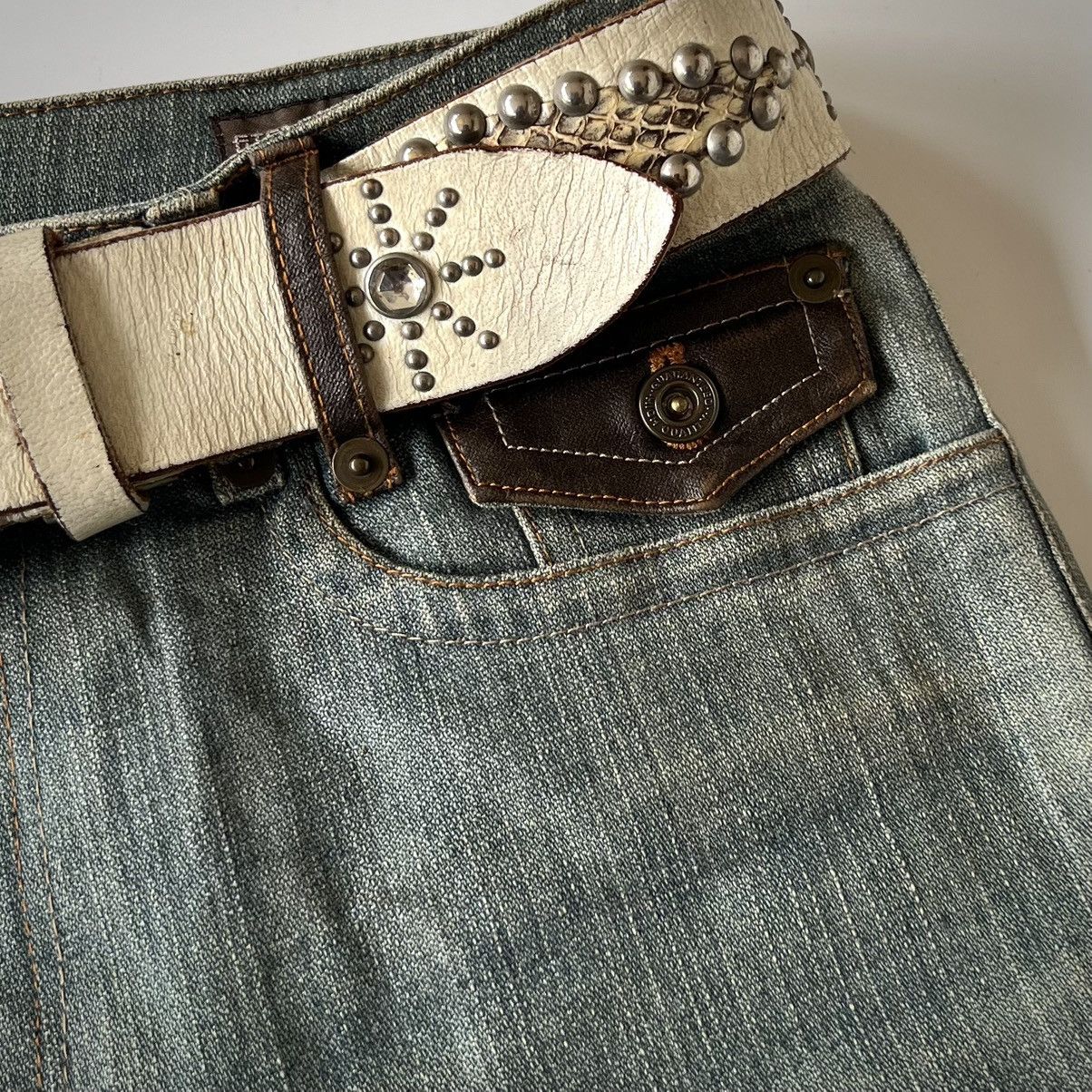 Japanese Brand Eterno Dellezza Spiral Flared Jeans Size 29" - 3 Thumbnail
