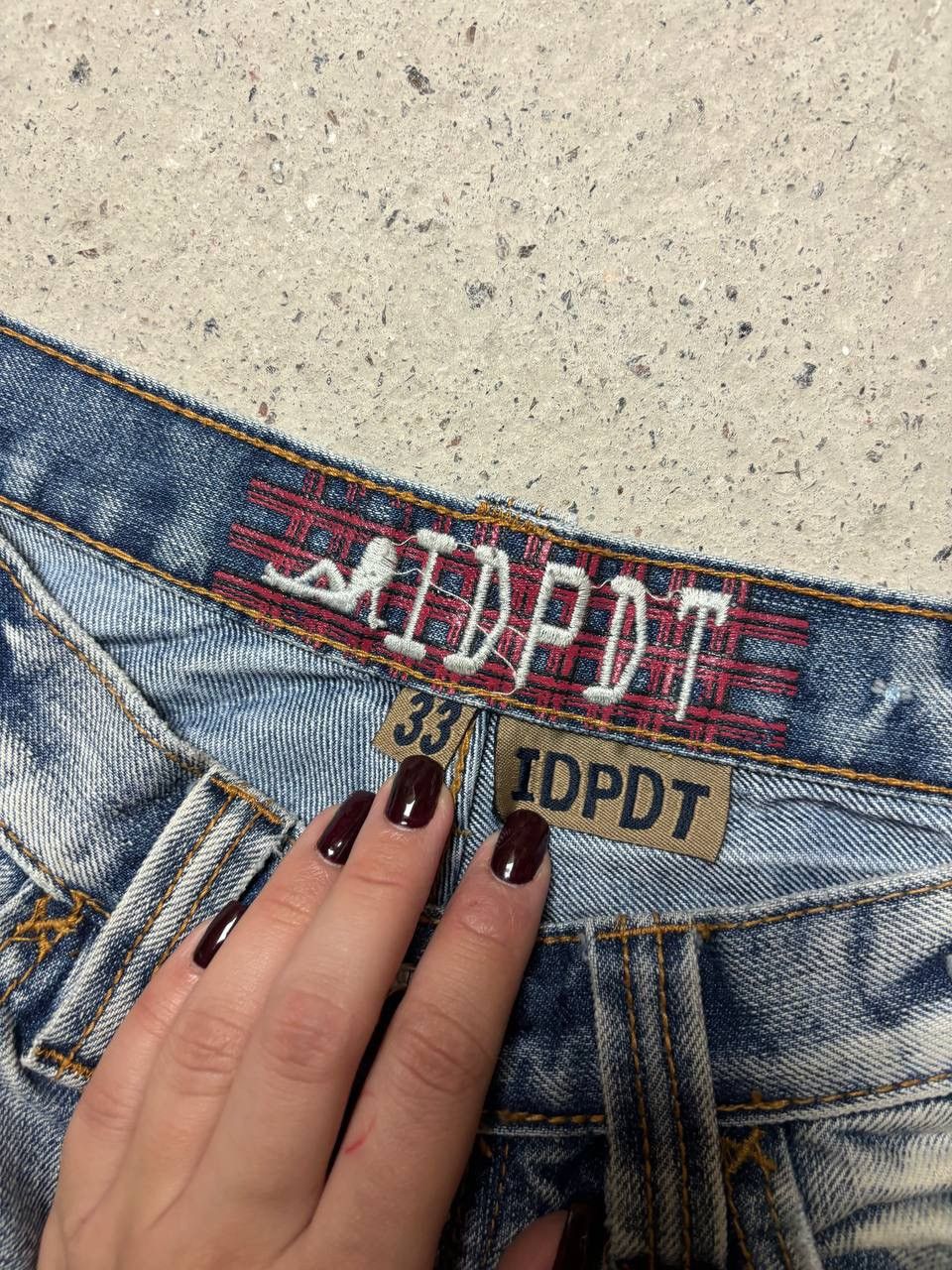Japanese Brand × Vintage Vintage Y2K IDPDP Avant Garde Denim Shorts Size US 33 - 3 Thumbnail
