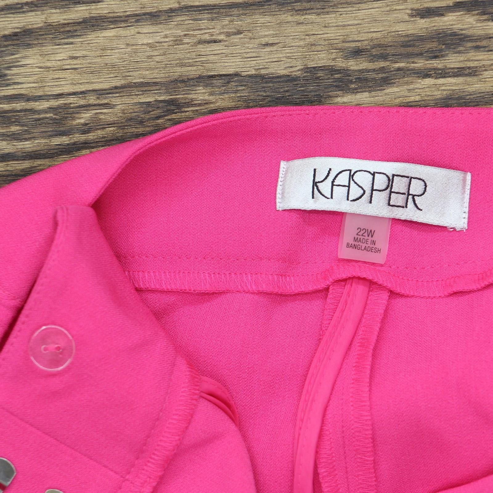Other Nwt Kasper Straight-leg Pants 10891915 Pink Perfection 22w Size 42" / US 20 - 6 Thumbnail