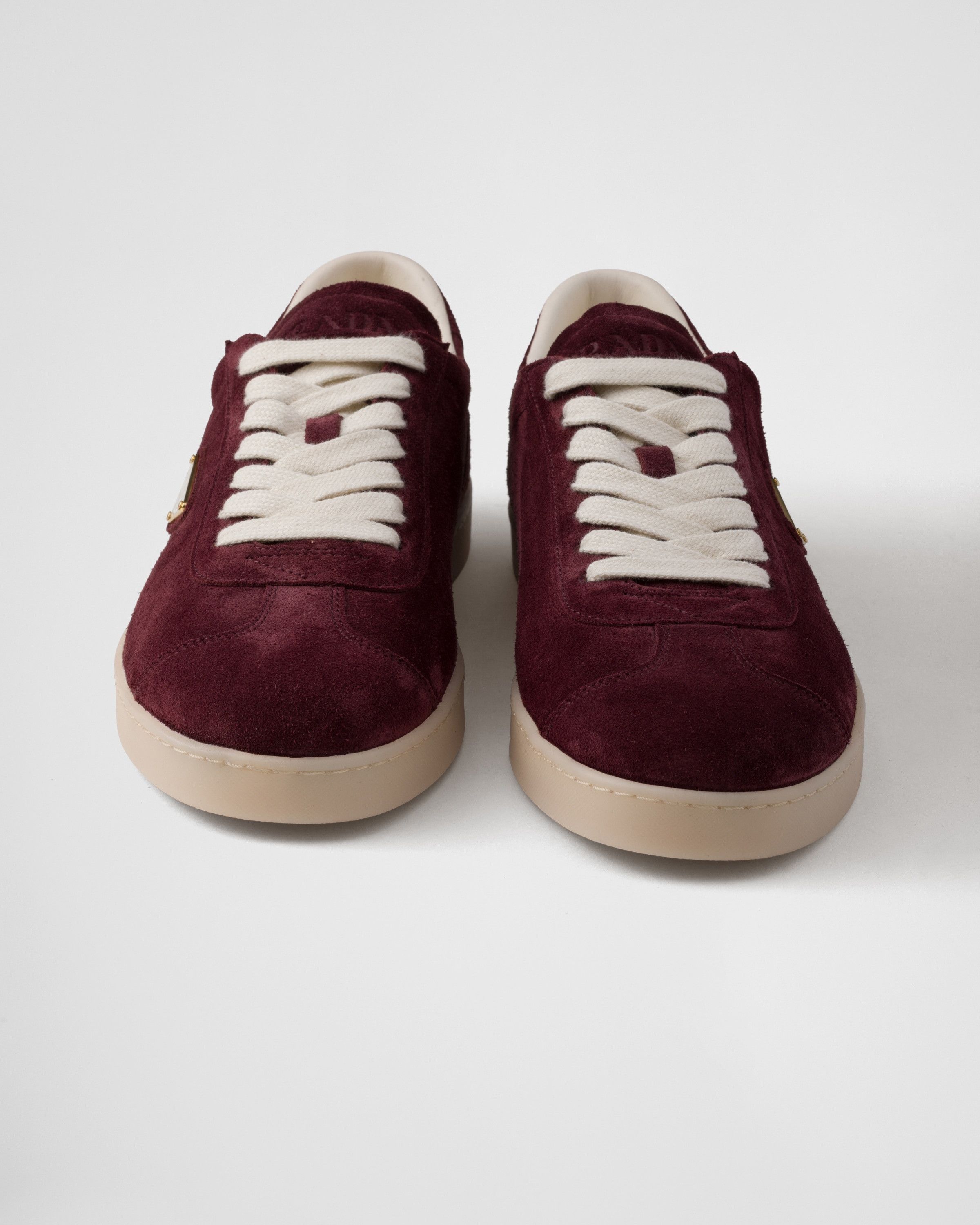 Prada o1la1rc1a0925 Lane Suede Sneakers in Burgundy Size US 11 / EU 44 - 6 Thumbnail