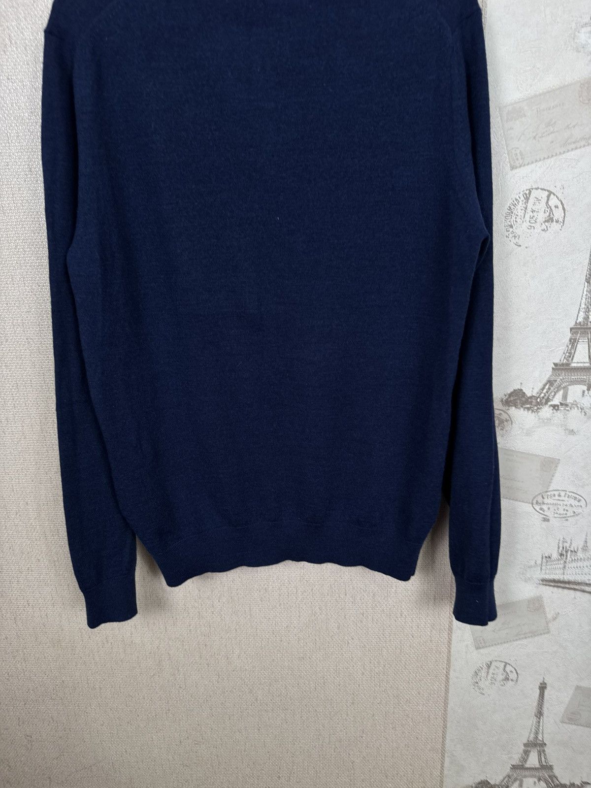 Reiss Reiss Sweartshirt 1/4 Zip Wool Luxury Mens Blue Navy M Size US M / EU 48-50 / 2 - 19 Thumbnail
