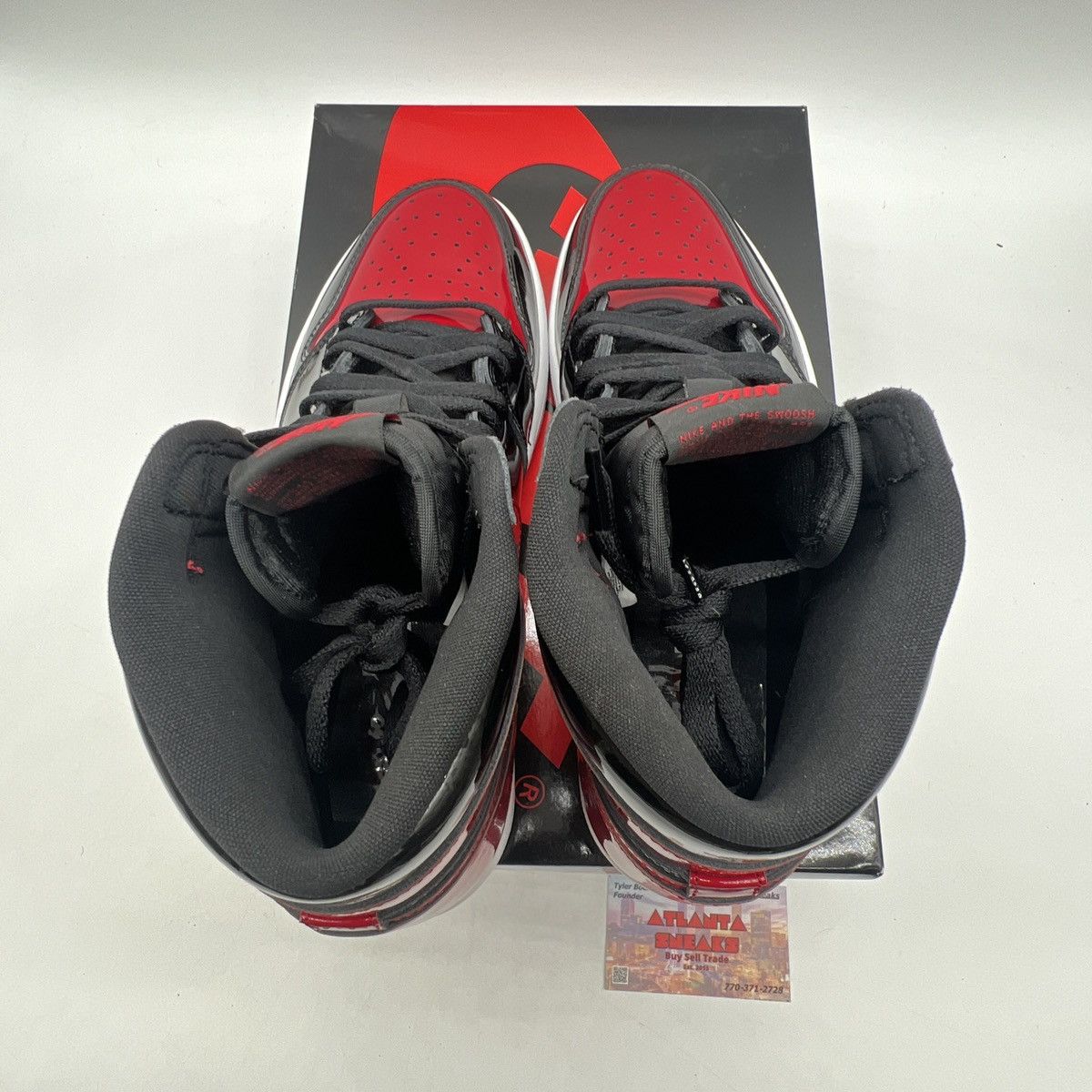 Nike Air Jordan 1 high patent bred Size US 10 / EU 43 - 7 Thumbnail