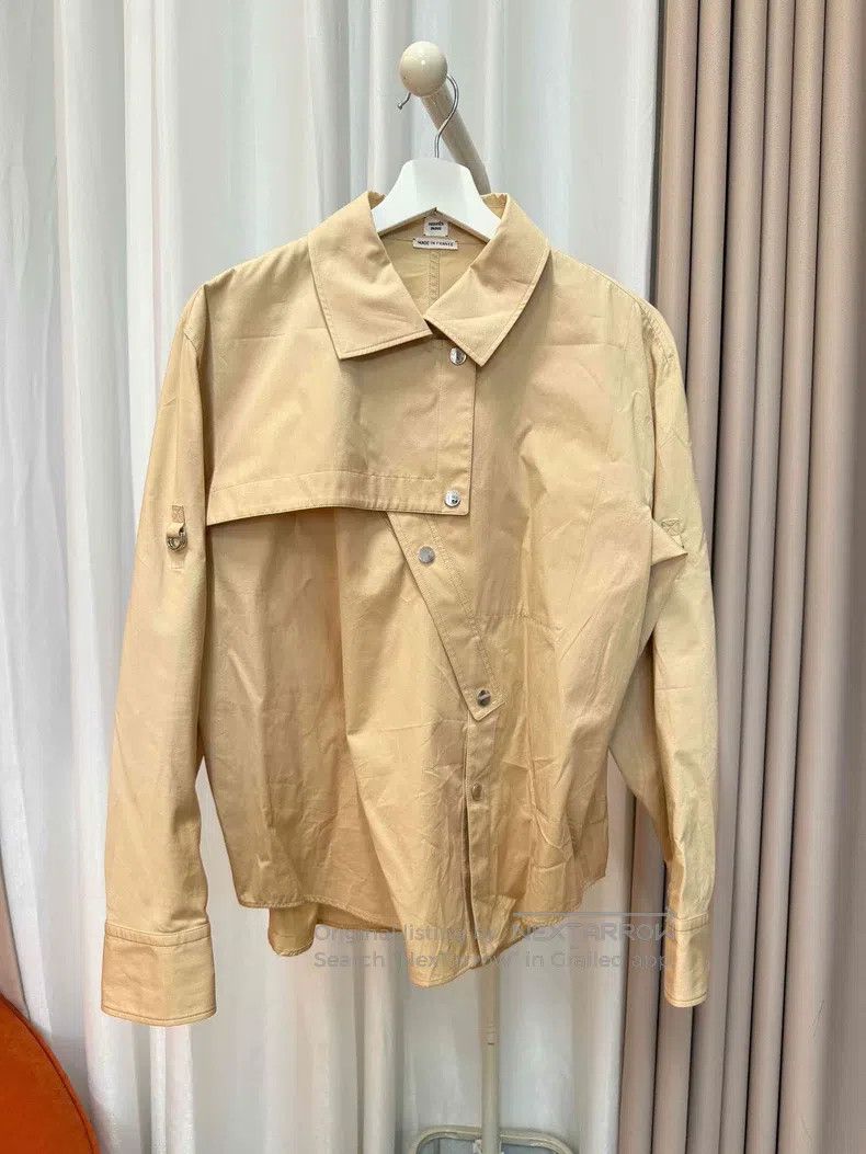 Hermes Hermes Irregular Structure Shirt Jacket, Khaki Size XS / US 0-2 / IT 36-38 - 1 Thumbnail