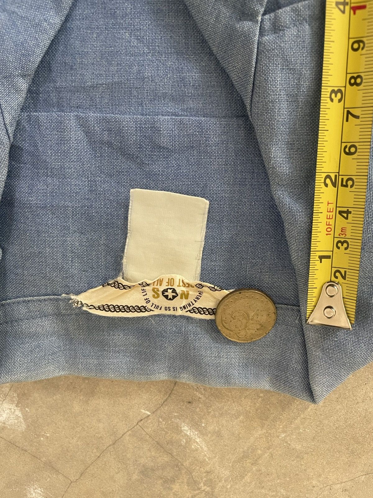 Japanese Brand × Vintage Vintage mitsubishi chambray work shirt Size US XS / EU 42 / 0 - 4 Thumbnail