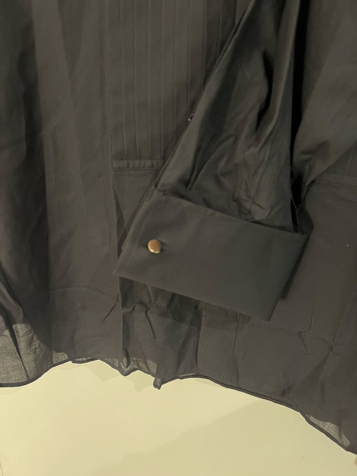Tom Ford TOM FORD Black Dress tuxedo Shirt 18 46 Cotton Long Sleeves Size US XXL / EU 58 / 5 - 6 Thumbnail