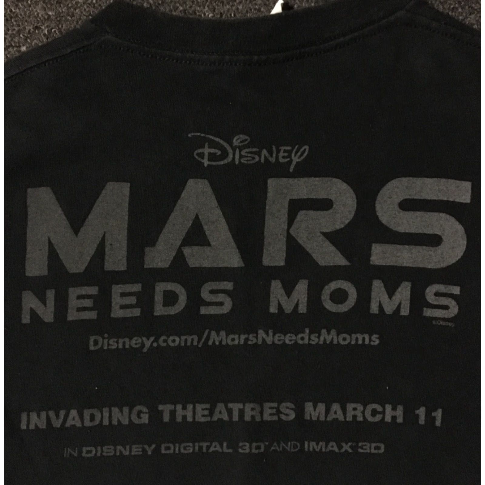 Vintage VINTAGE Disney Mars Needs Moms Movie Promo Shirt S 3D Animation Alien Space TV 90s Mens T-Shirt Black Size S Mickey Mouse Striped Cartoon Sports Size US S / EU 44-46 / 1 - 4 Thumbnail