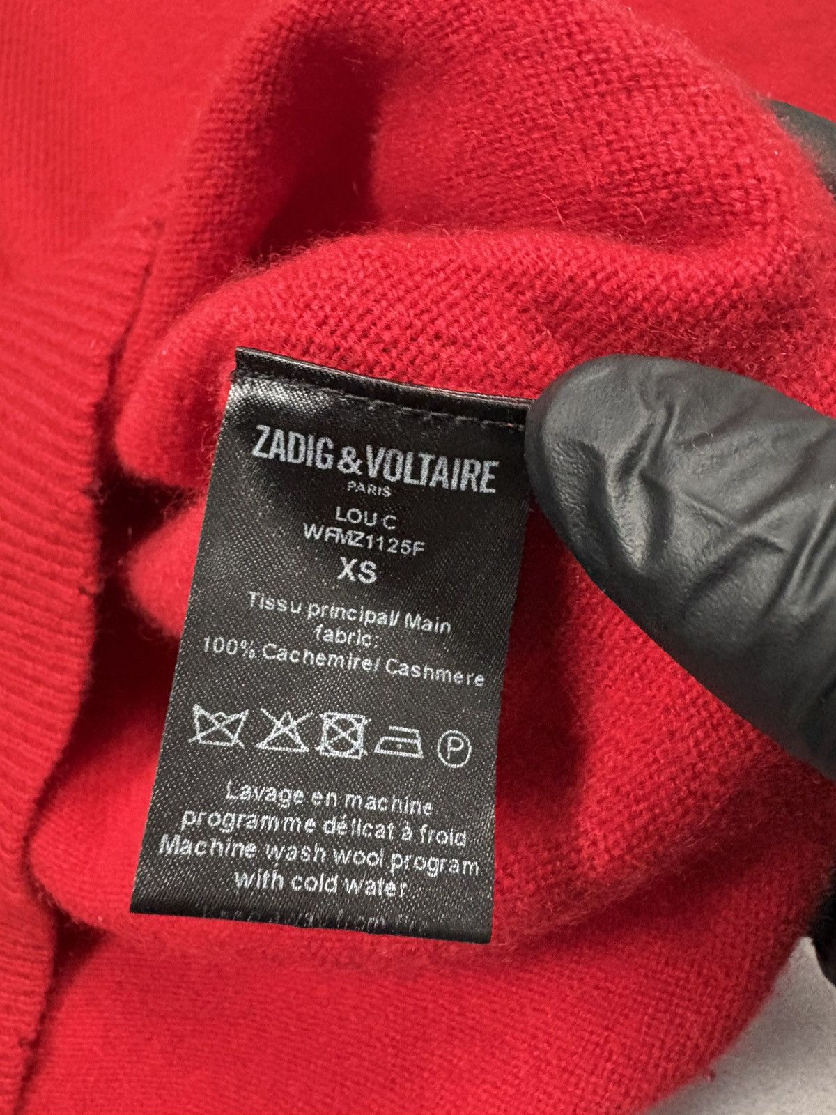 Zadig & Voltaire Zadig & Voltaire Cashmere V-Neck Women’s XS Red Knit Sweater Size XS / US 0-2 / IT 36-38 - 14 Thumbnail
