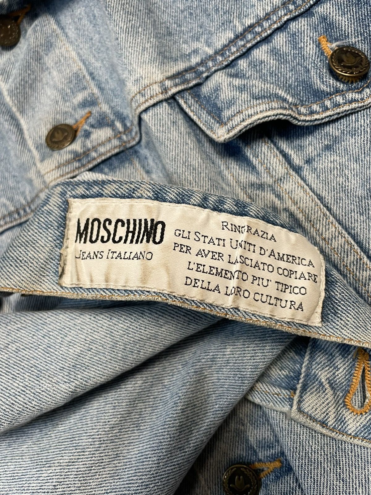 Moschino Moschino Vintage Luxury Denim Jacket Size US L / EU 52-54 / 3 - 11 Thumbnail