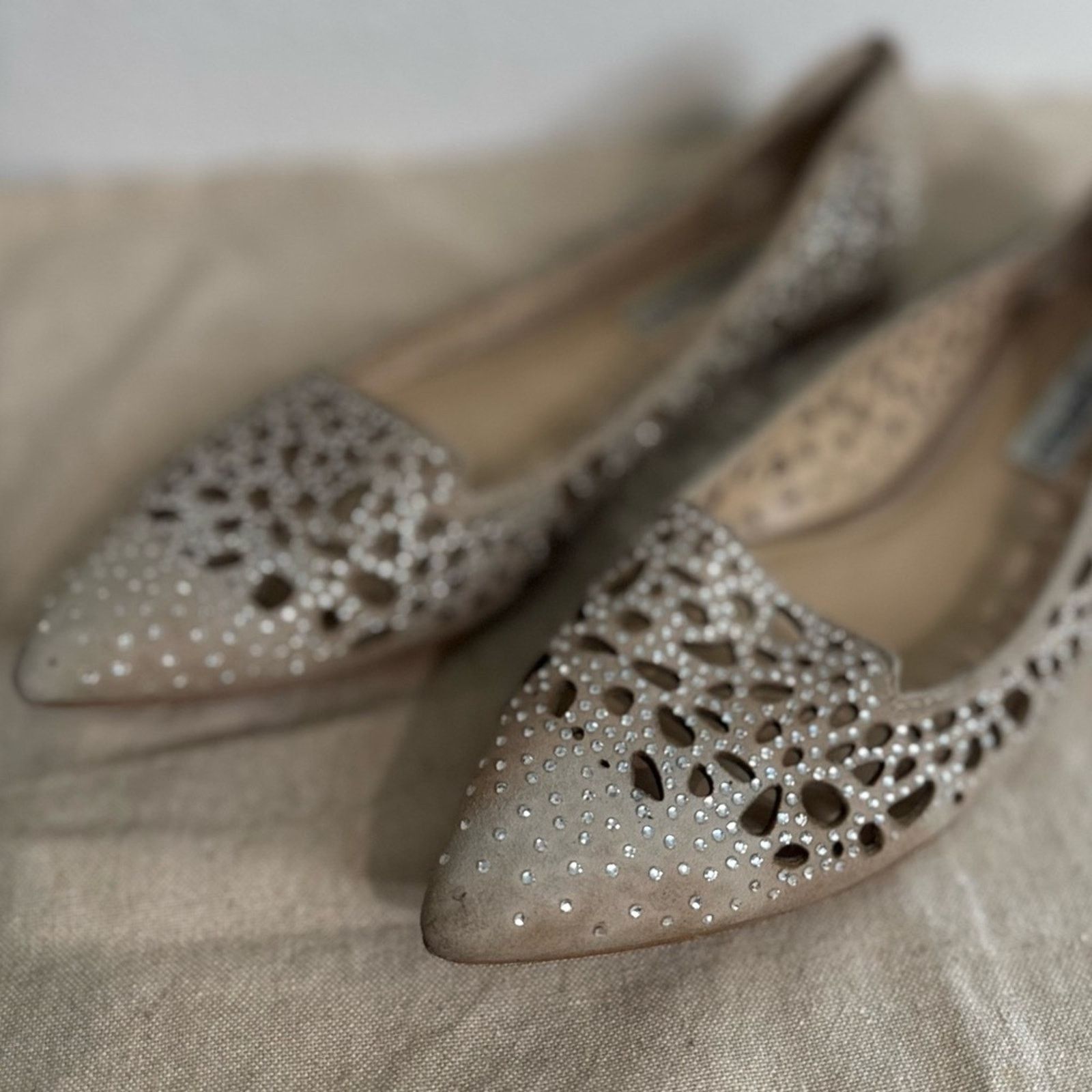 Karl Lagerfeld KARL LAGERFELD Paris: The Nina Diamond Studded Slip-On Flats Size US 7 / IT 37 - 11 Thumbnail