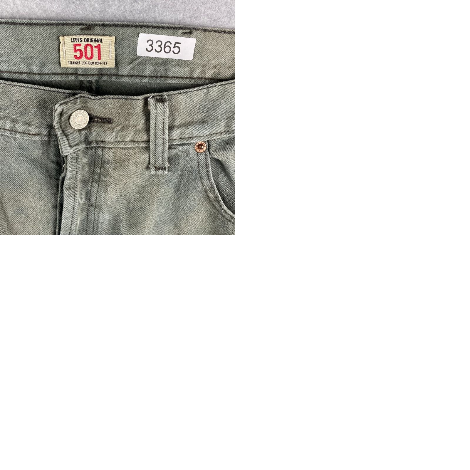 Levi's VINTAGE Levis 501 Jeans Men Gray Dark Wash 40 x 30 Regular Straight Button Fly 5-Pocket Denim Cotton Blend Distressed Modern Mens Size US 40 / EU 56 - 10 Thumbnail