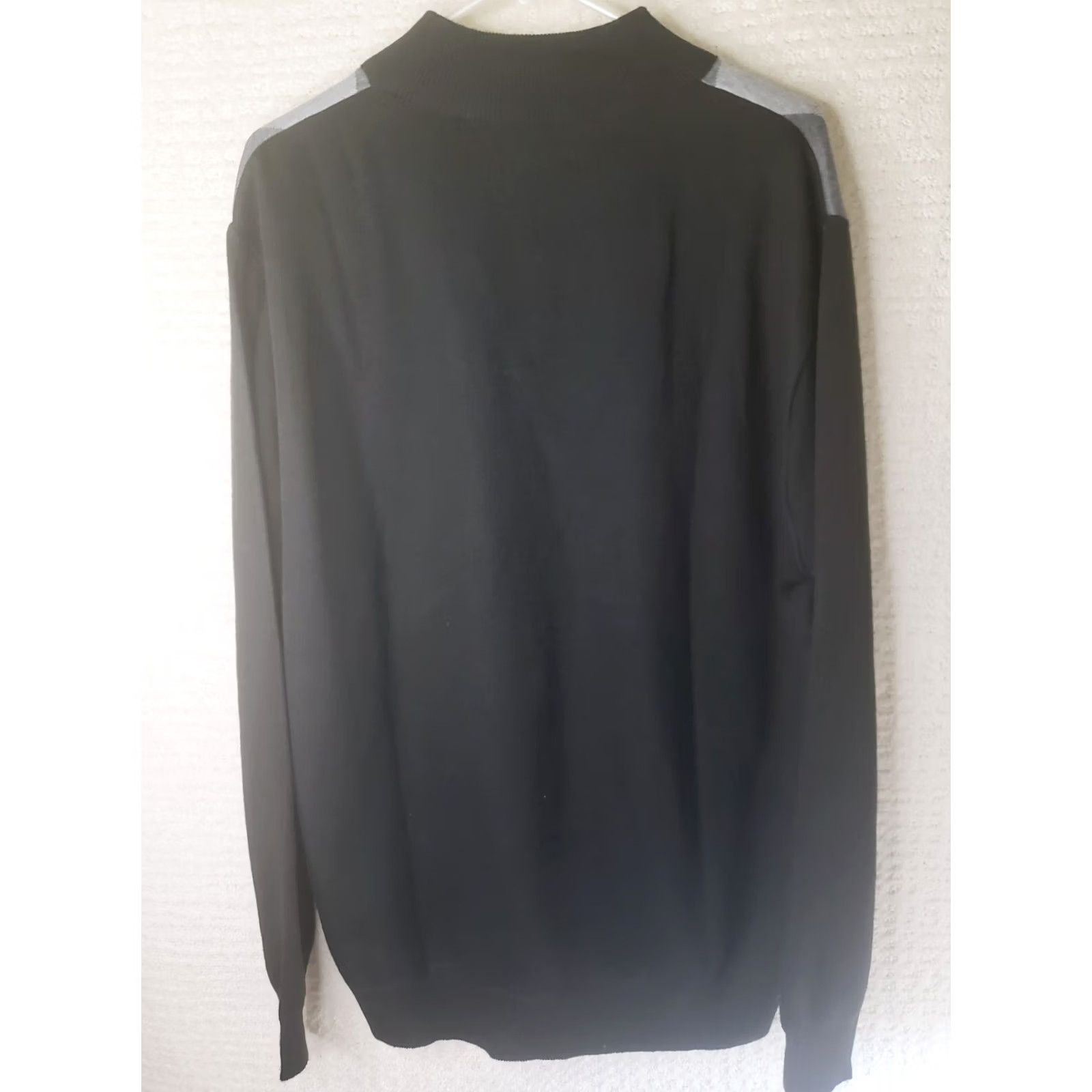 Vintage Sahara Club Sweater Mens XL Black Gray White Argyle 1/4 Zip Polyester Size US XL / EU 56 / 4 - 5 Thumbnail