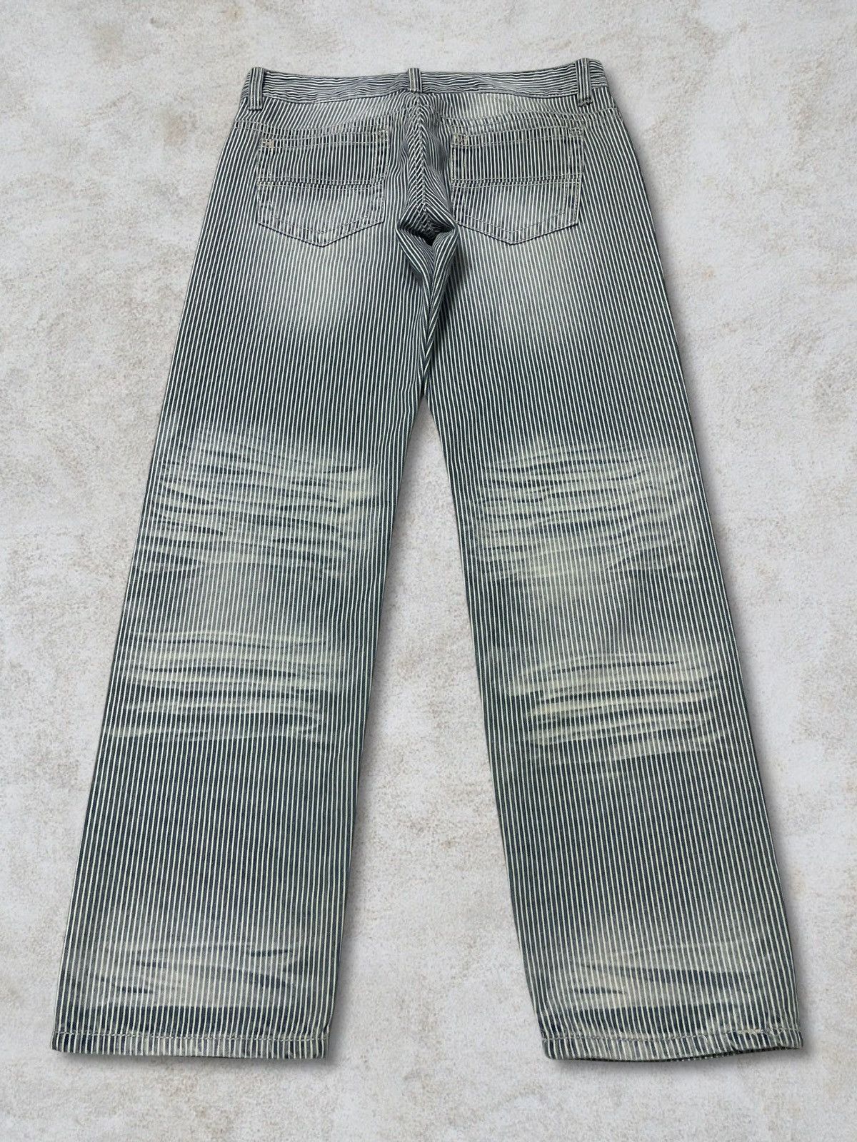 Vintage Vintage Japanese Denim Hickory Iconic Stripe Railroad Jeans Size US 32 / EU 48 - 4 Thumbnail