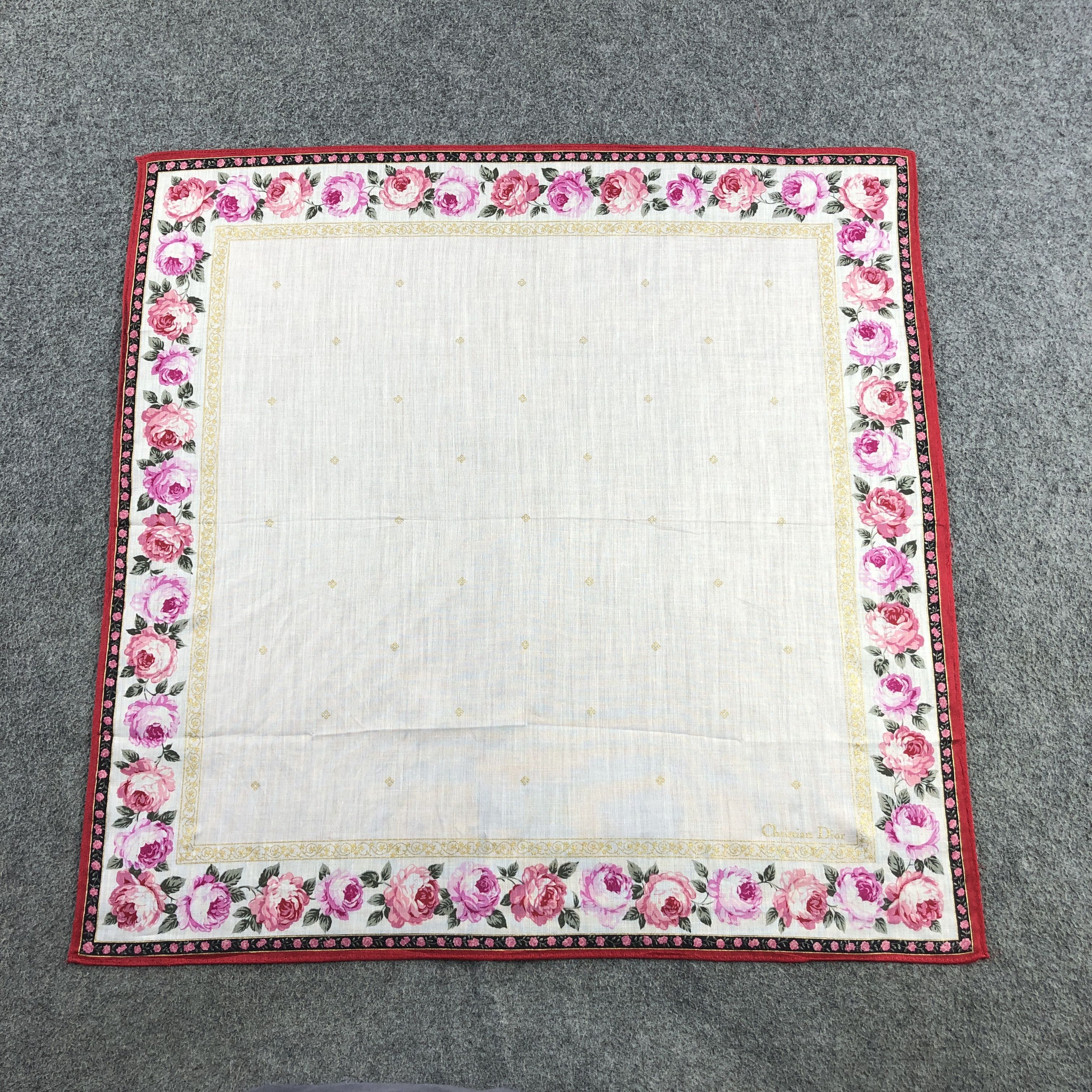 Christian Dior Monsieur Christian Dior Handkerchief Neckerchief Bandana H2668 Size ONE SIZE - 2 Thumbnail