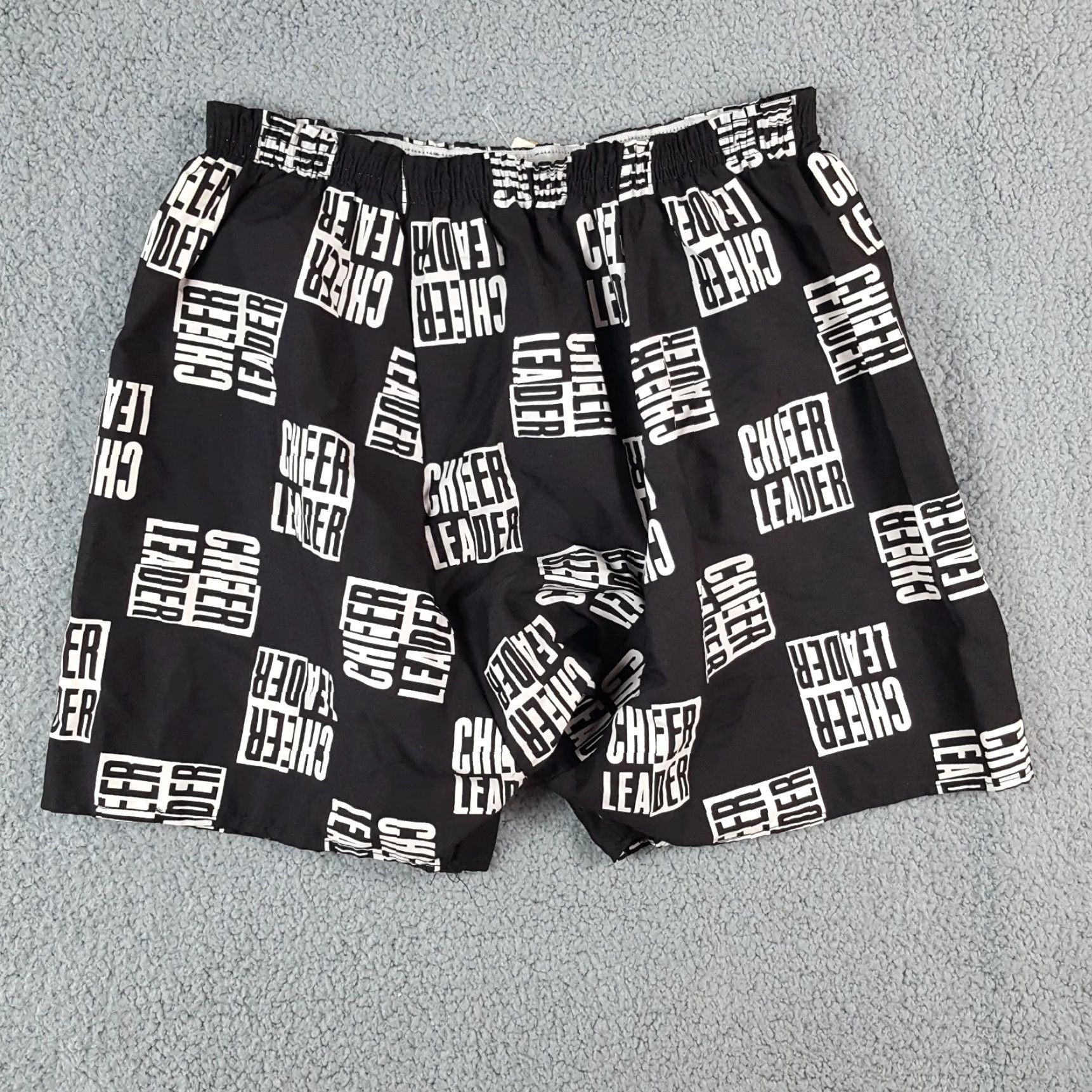 Salem Sportswear VINTAGE 90s Cheer Leader Black Checked Women's Medium Stretch Waist Athletic Gym Shorts Size 32" / US 10 / IT 46 - 4 Thumbnail