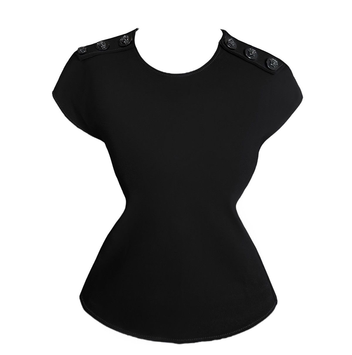 Versace Gianni Versace black blouse top. Size S / US 4 / IT 40 - 1 Thumbnail