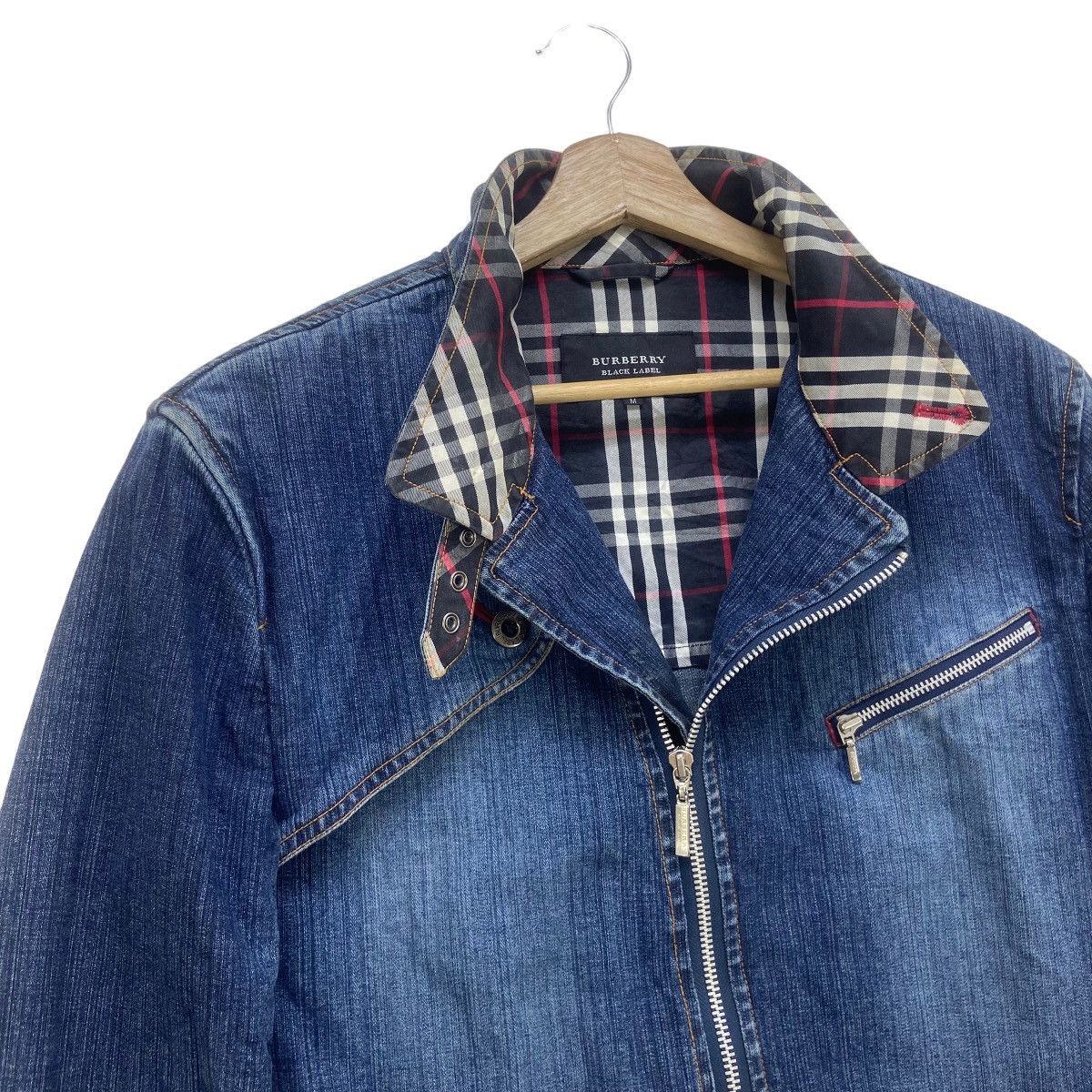 Burberry Burberry Black Label Denim Biker Jacket Size US S / EU 44-46 / 1 - 7 Thumbnail